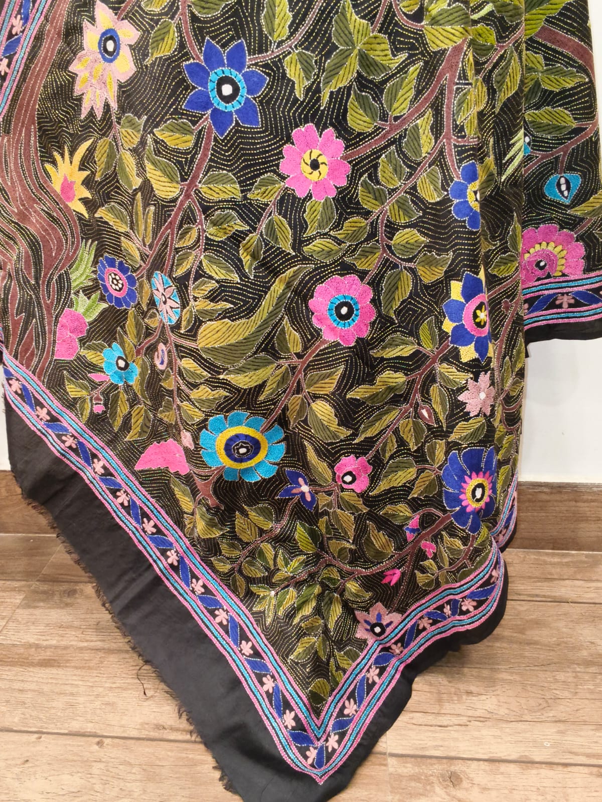 Pure Bangalore Silk Kantha Stitch Dupatta SN26KD98