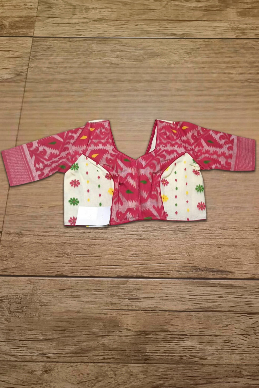 Glass Sleeve Resham Jamdani Blouse SN2025WP029