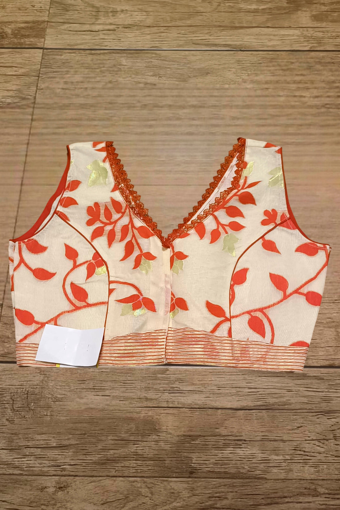 Sleeveless Rasham Jamdani Blouse SN2025WP036