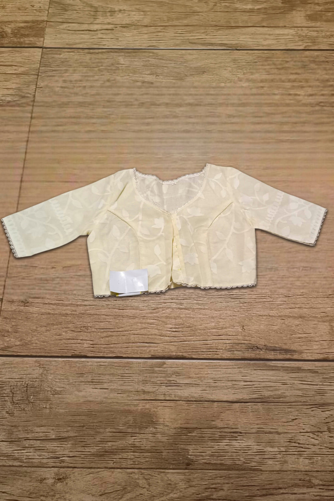 Glass Sleeve Resham Jamdani Blouse SN2025WP040