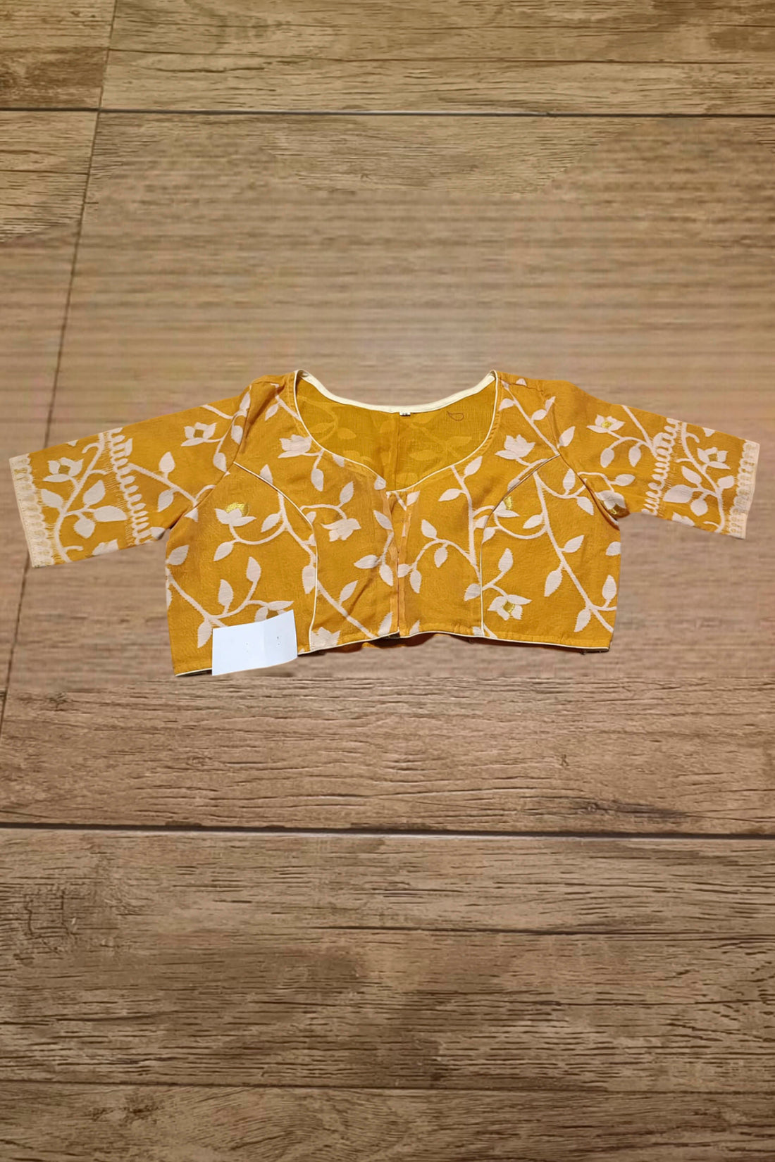 Glass Sleeve Resham Jamdani Blouse SN2025WP042