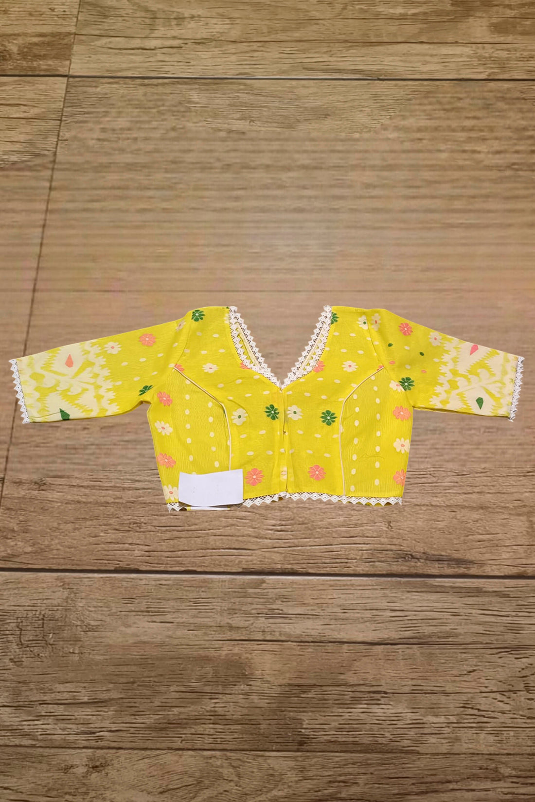 Glass Sleeve Resham Jamdani Blouse SN2025WP045