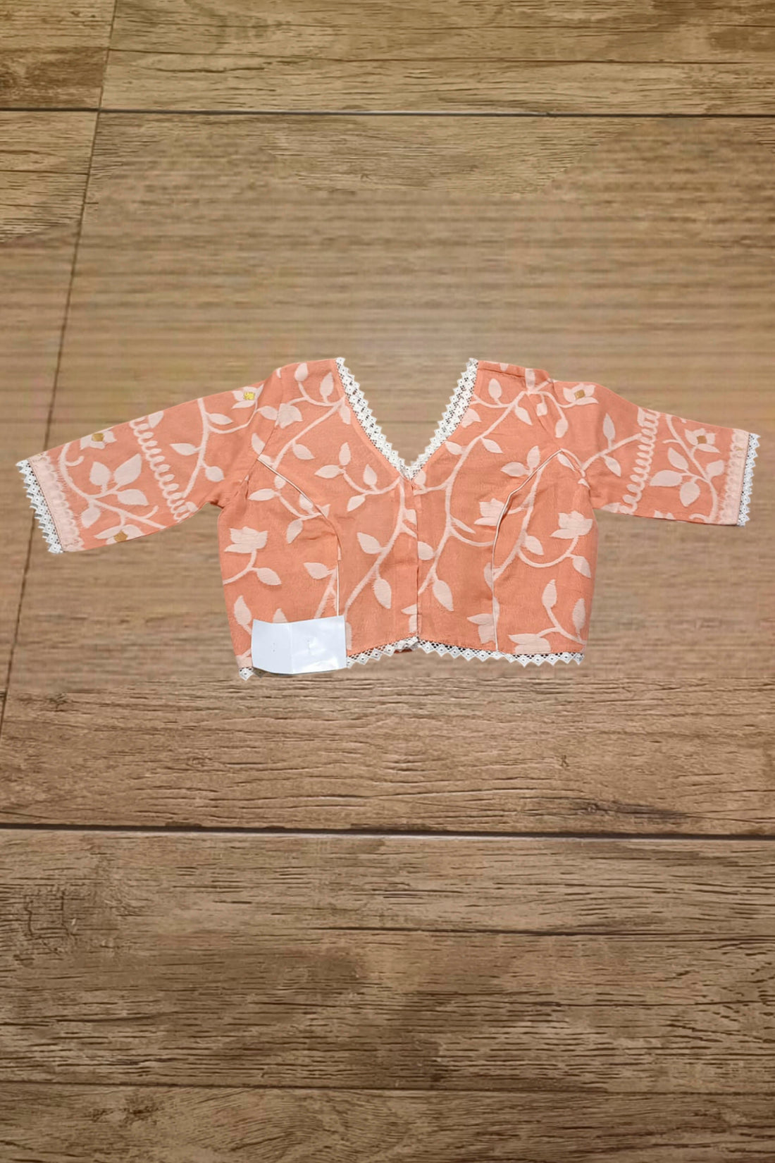 Glass Sleeve Resham Jamdani Blouse SN2025WP051