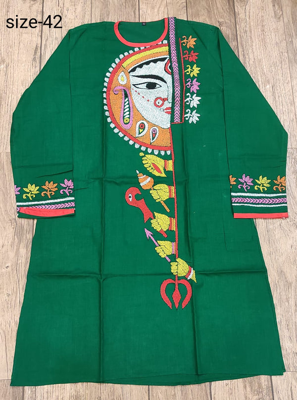Cotton Kantha Stitch (Hand Embroidery) Panjabi SN2023WPCK60