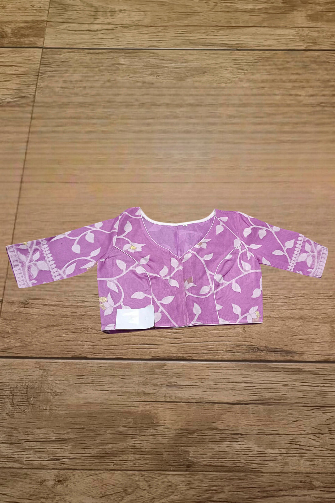 Glass Sleeve Resham Jamdani Blouse SN2025WP062