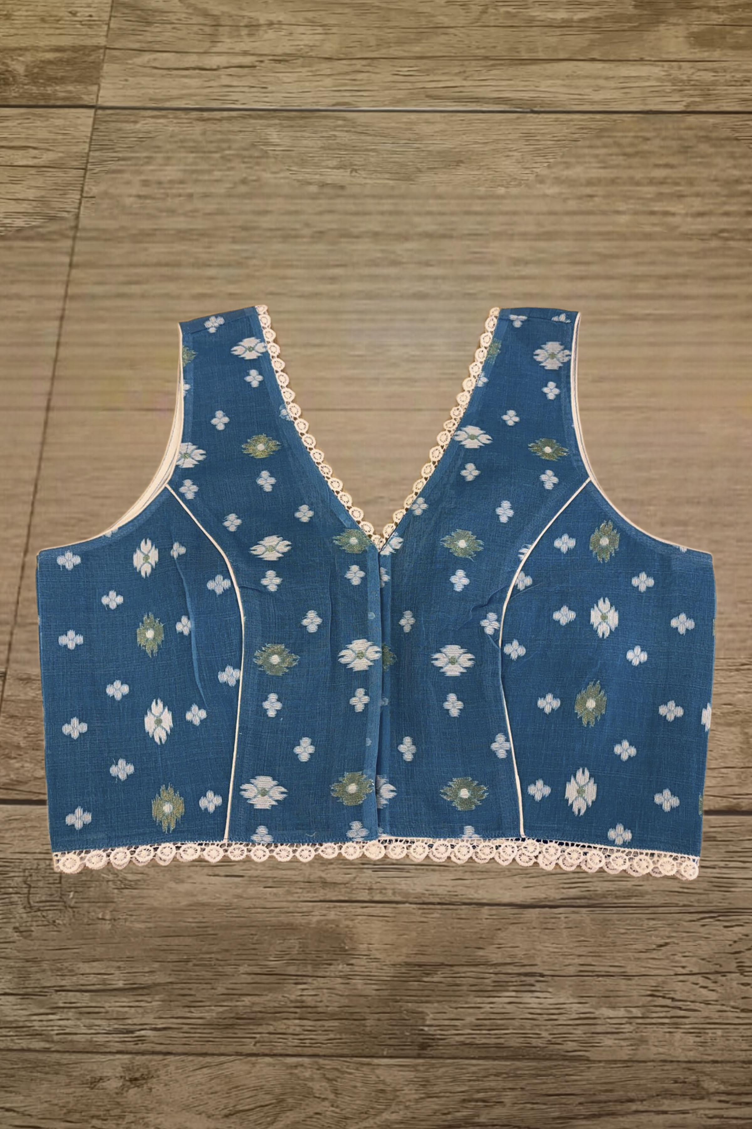 Sleeveless Rasham Jamdani Blouse SN2026WP073