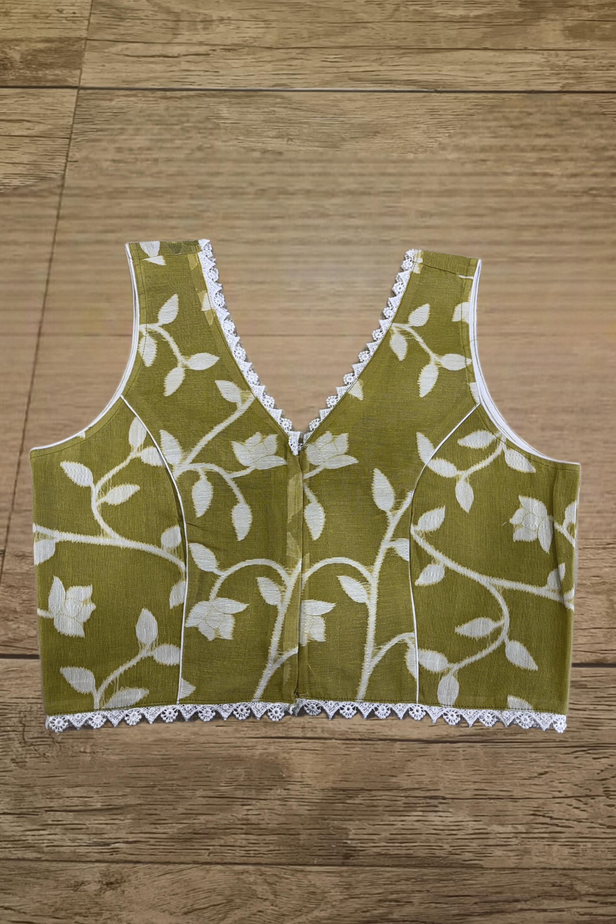 Sleeveless Rasham Jamdani Blouse SN2026WP074
