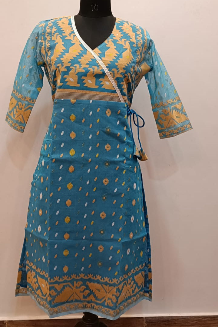 Resham Jamdani Kurti SN2023WPRJ104