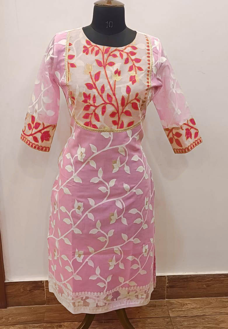 Resham Jamdani Kurti SN2025WPRJ137