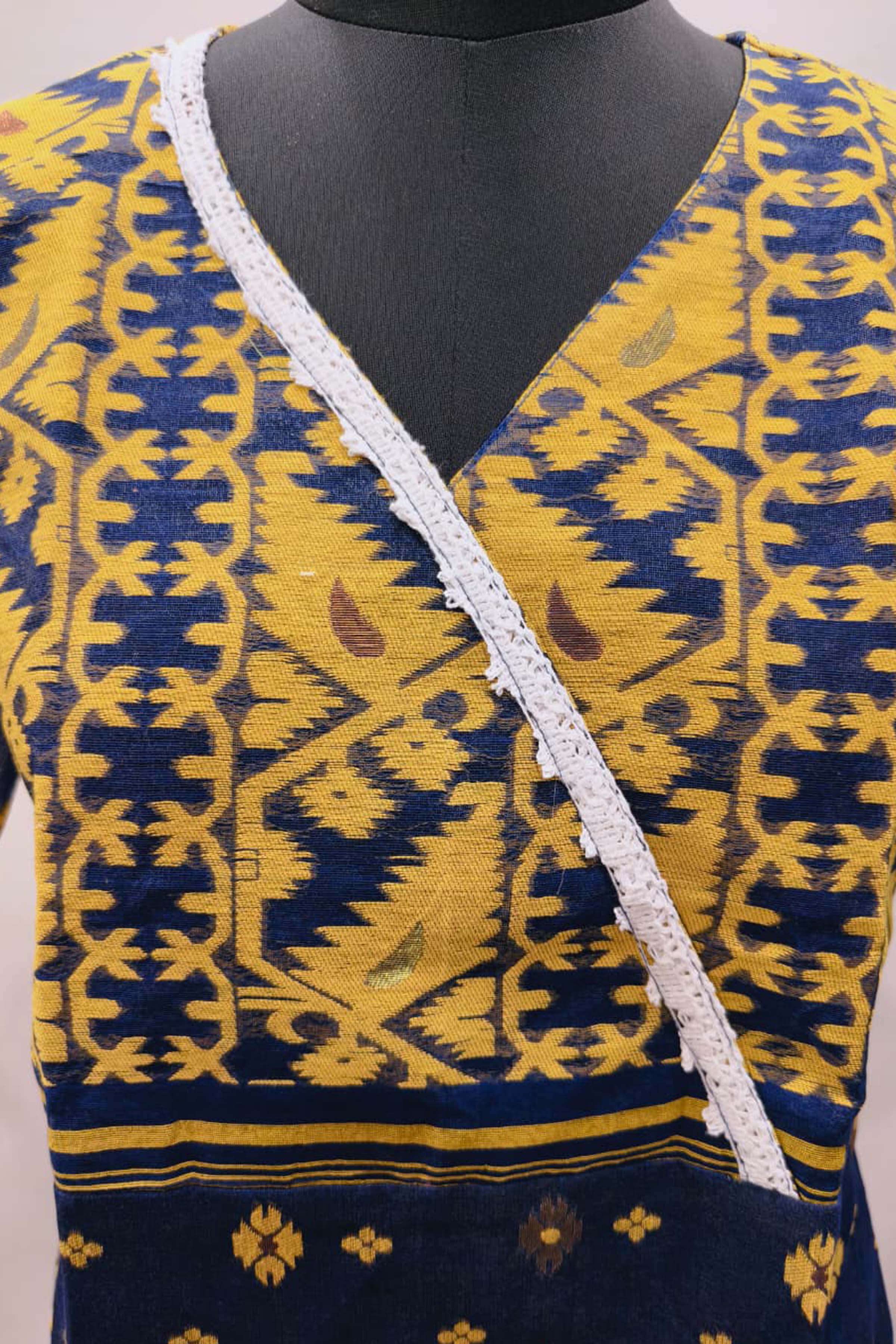 Resham Jamdani Kurti SN26WPRJ178