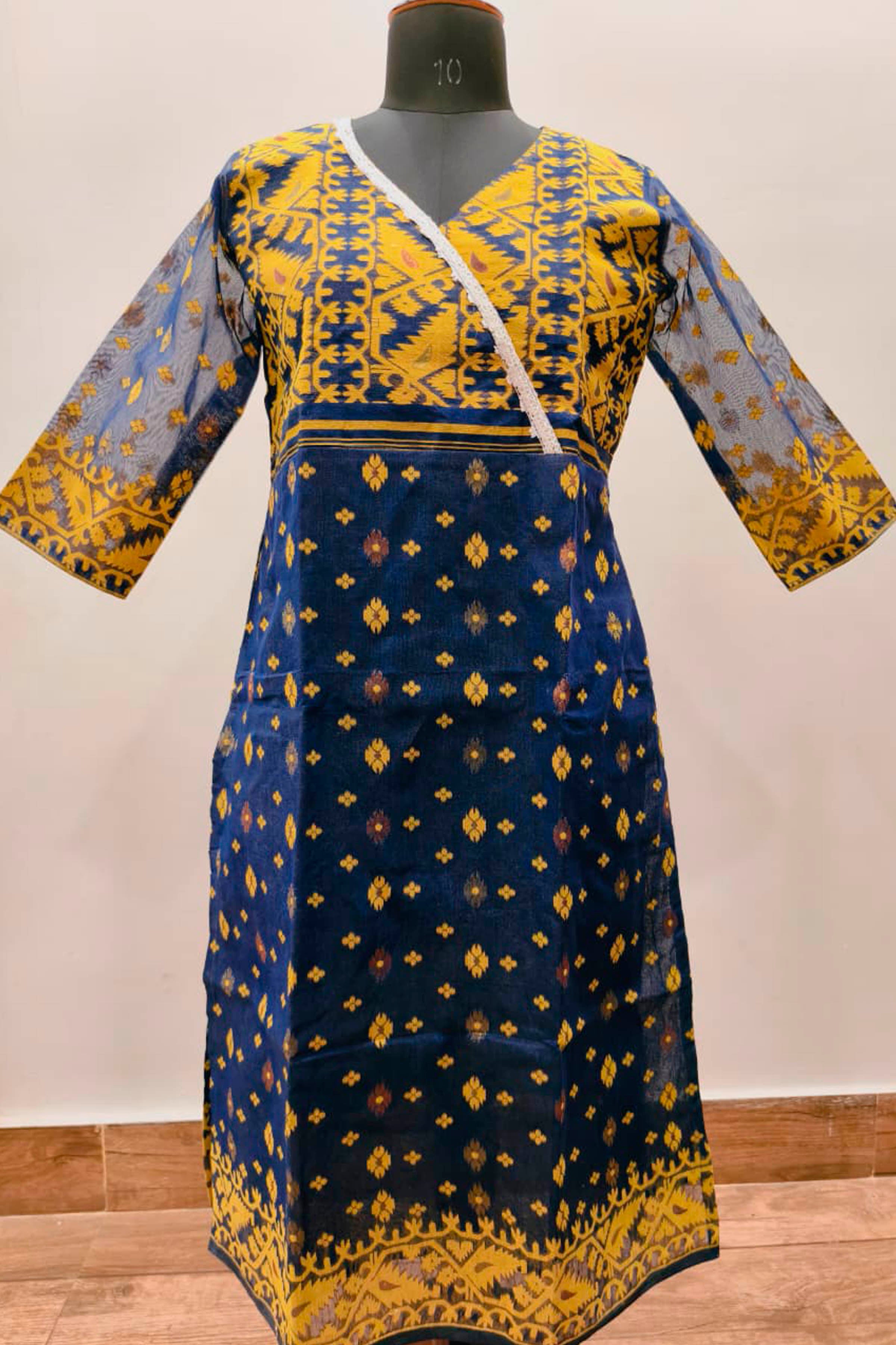 Resham Jamdani Kurti SN26WPRJ178