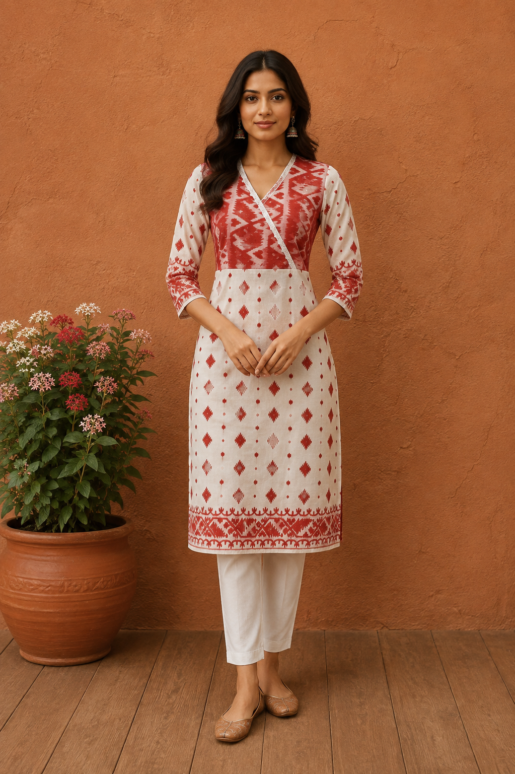 Resham Jamdani Kurti SN26WPRJ196