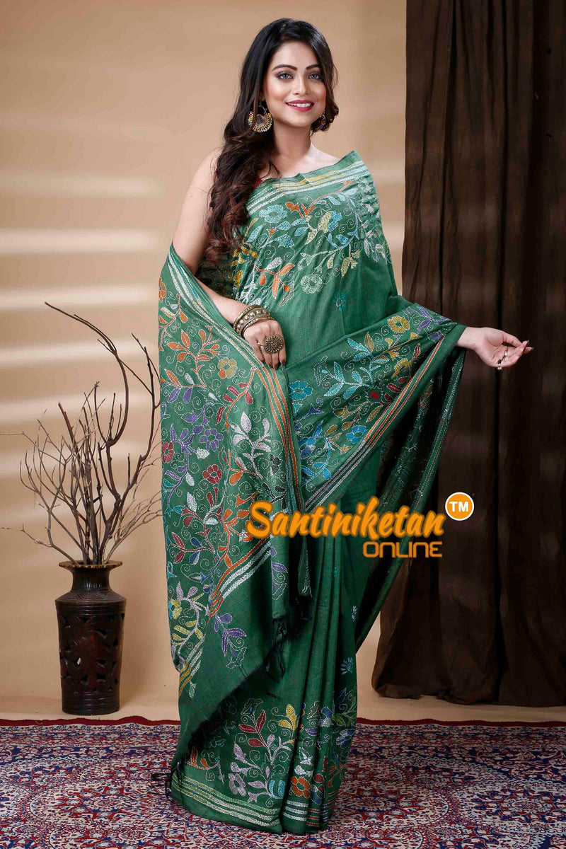 Pure Soft Cotton Kantha Stitch (Hand Embroidery) Saree SN202311031