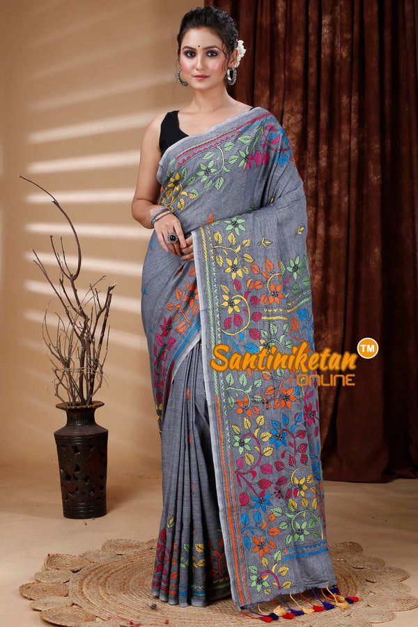 Pure Soft Cotton Kantha Stitch (Hand Embroidery) Saree SN202312779