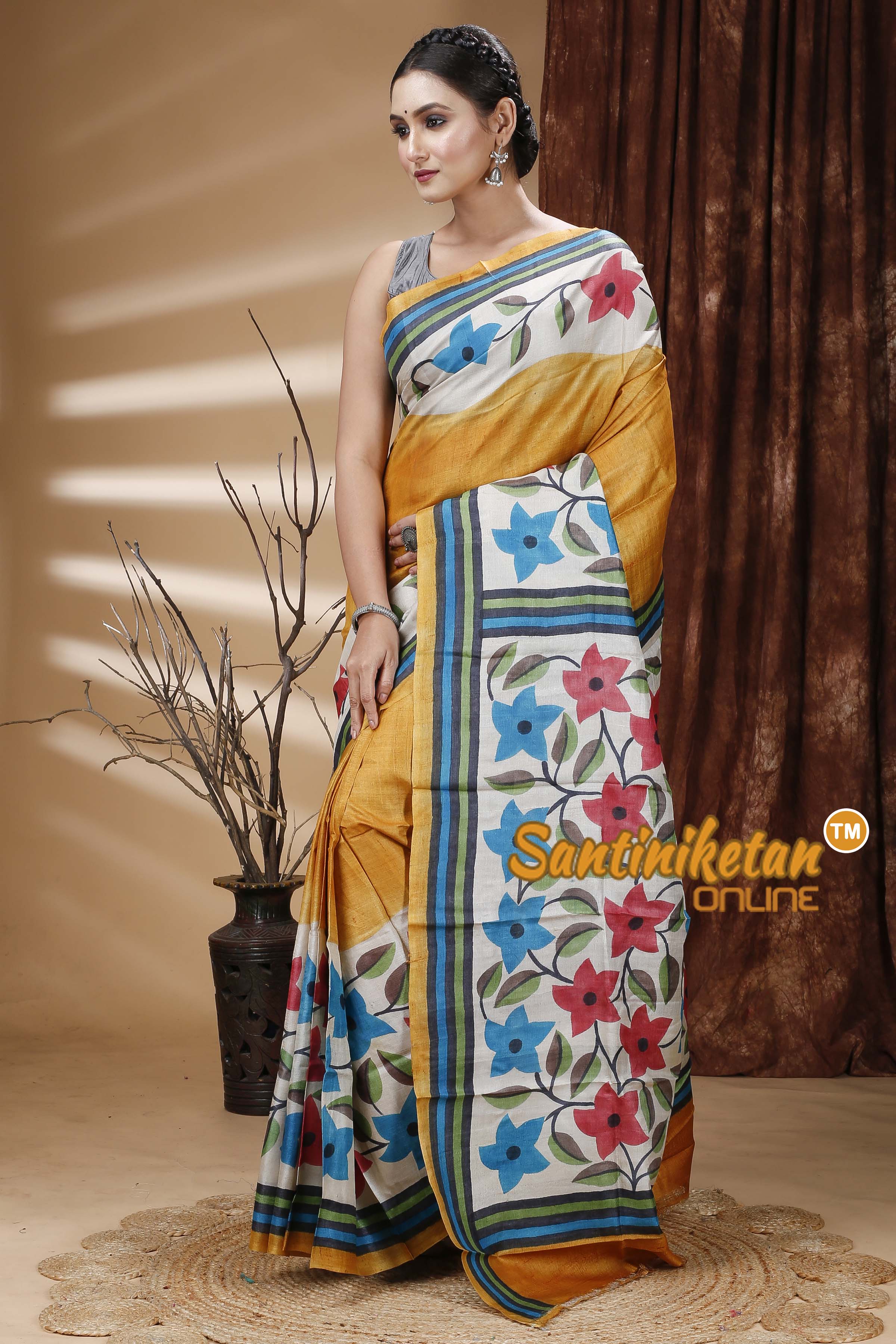 Pure Tussar Hand Painted Saree SN202313480
