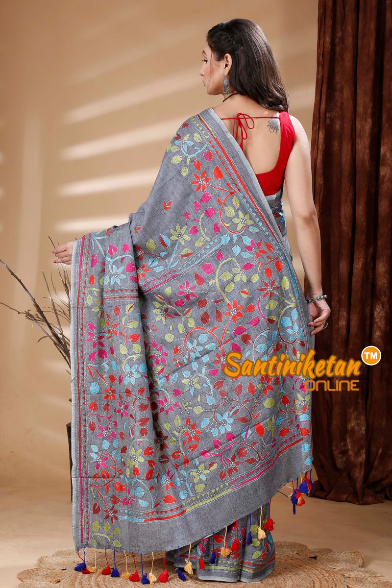 Pure Soft Cotton Kantha Stitch (Hand Embroidery) Saree SN202314015