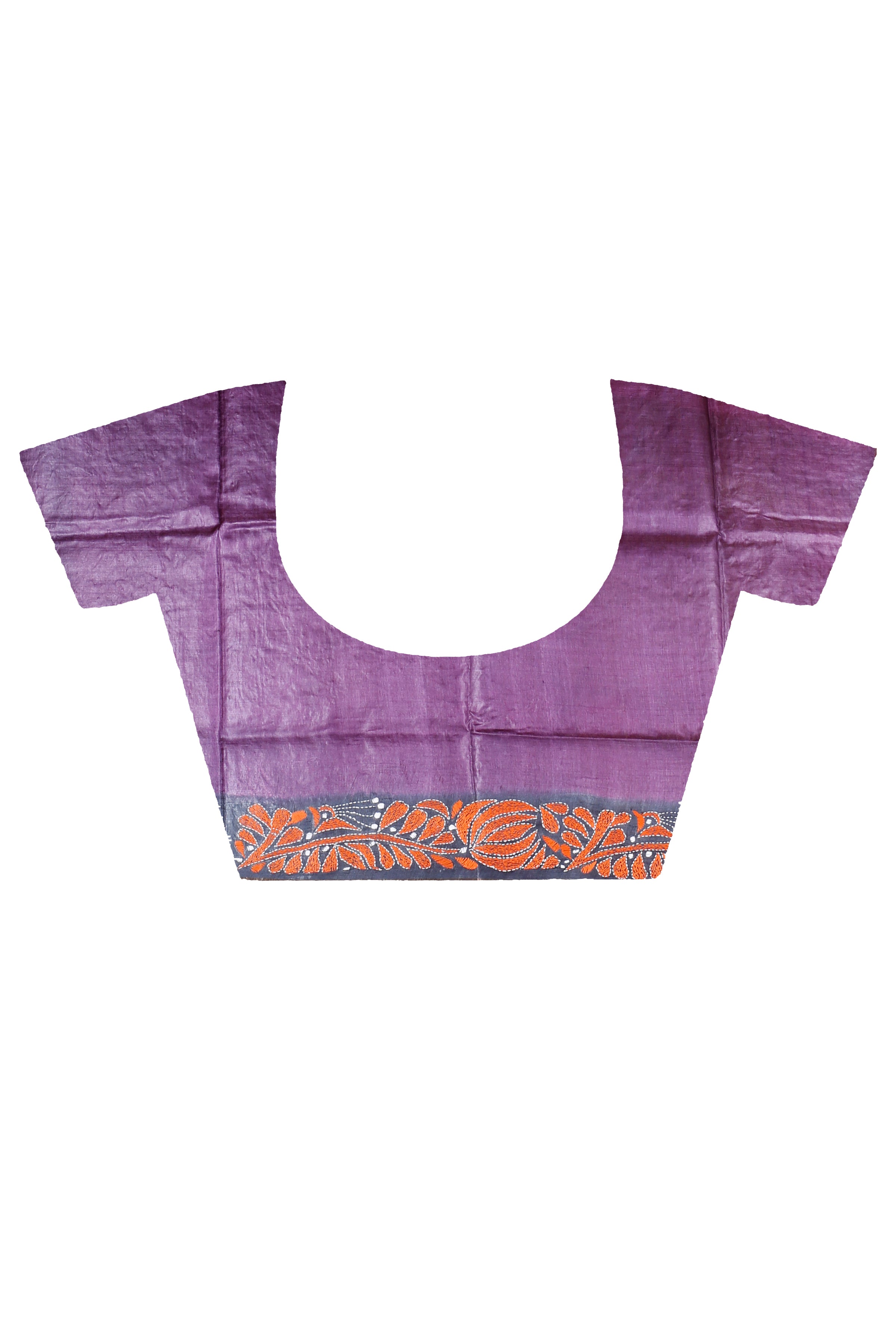 Zari Border Pure Tussar Silk Kantha Stitch Saree SN202314973