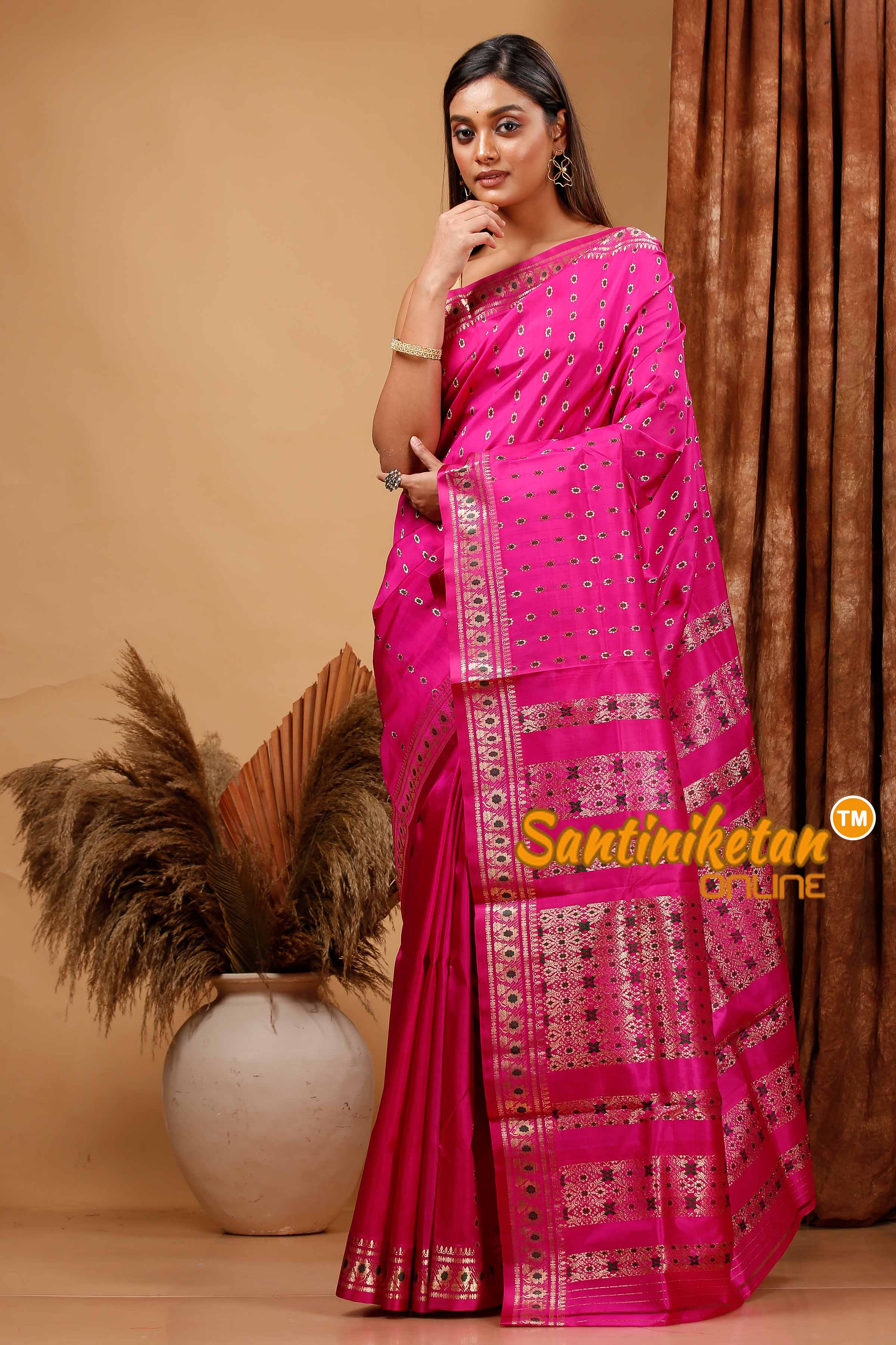 Katan Silk Bomkai Saree with Blouse SN202420372