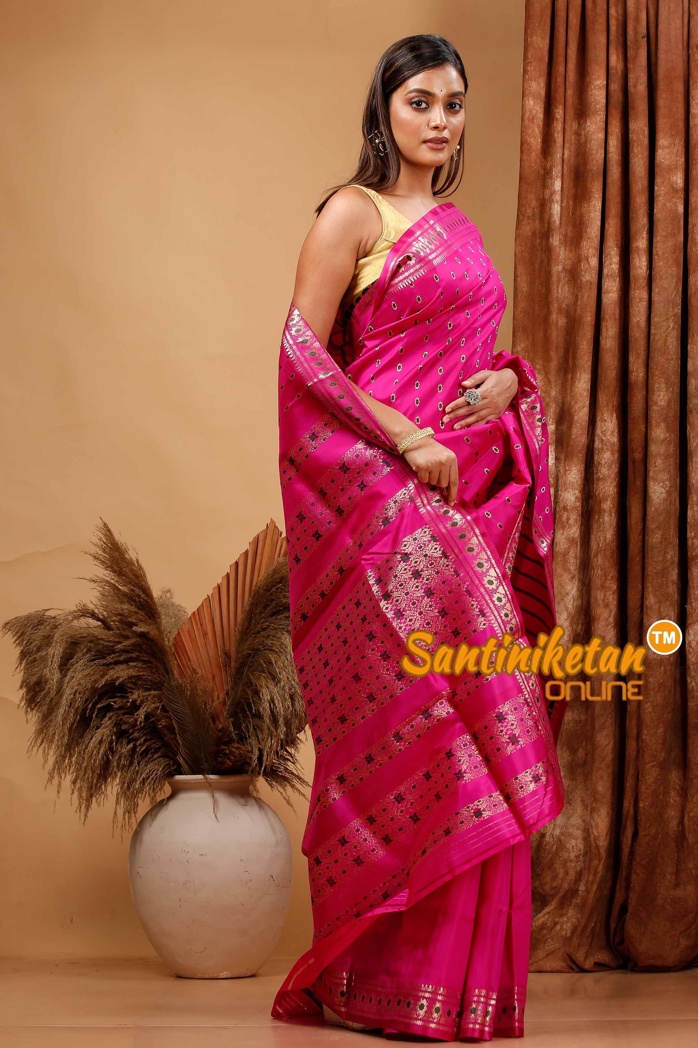 Katan Silk Bomkai Saree with Blouse SN202420372