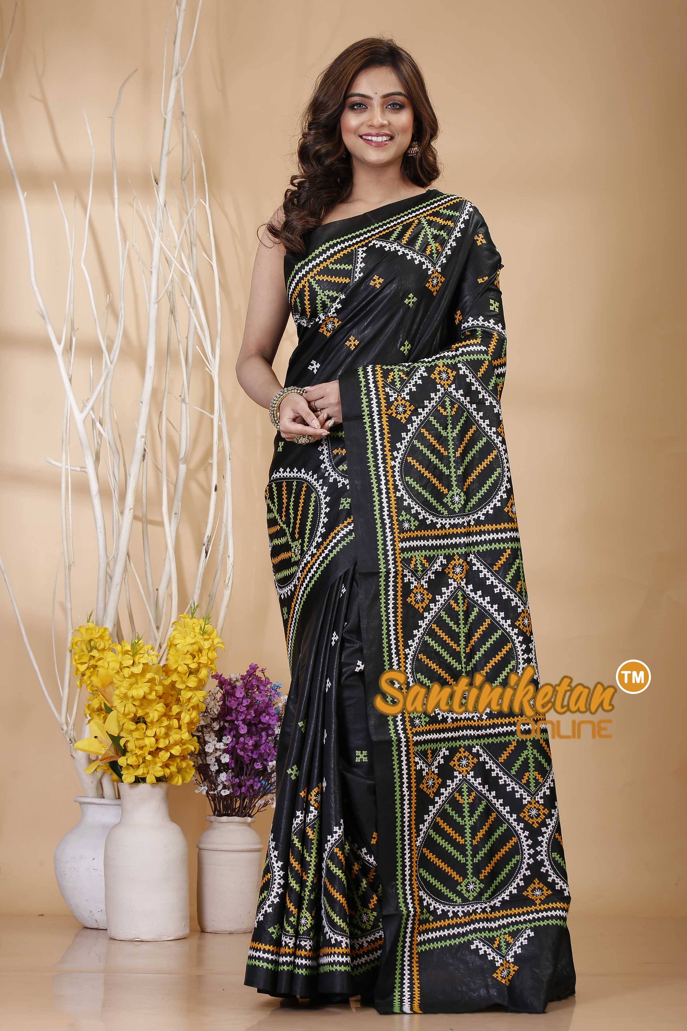 Pure Bangalore Silk Gujrati Stitch Saree SN202421145