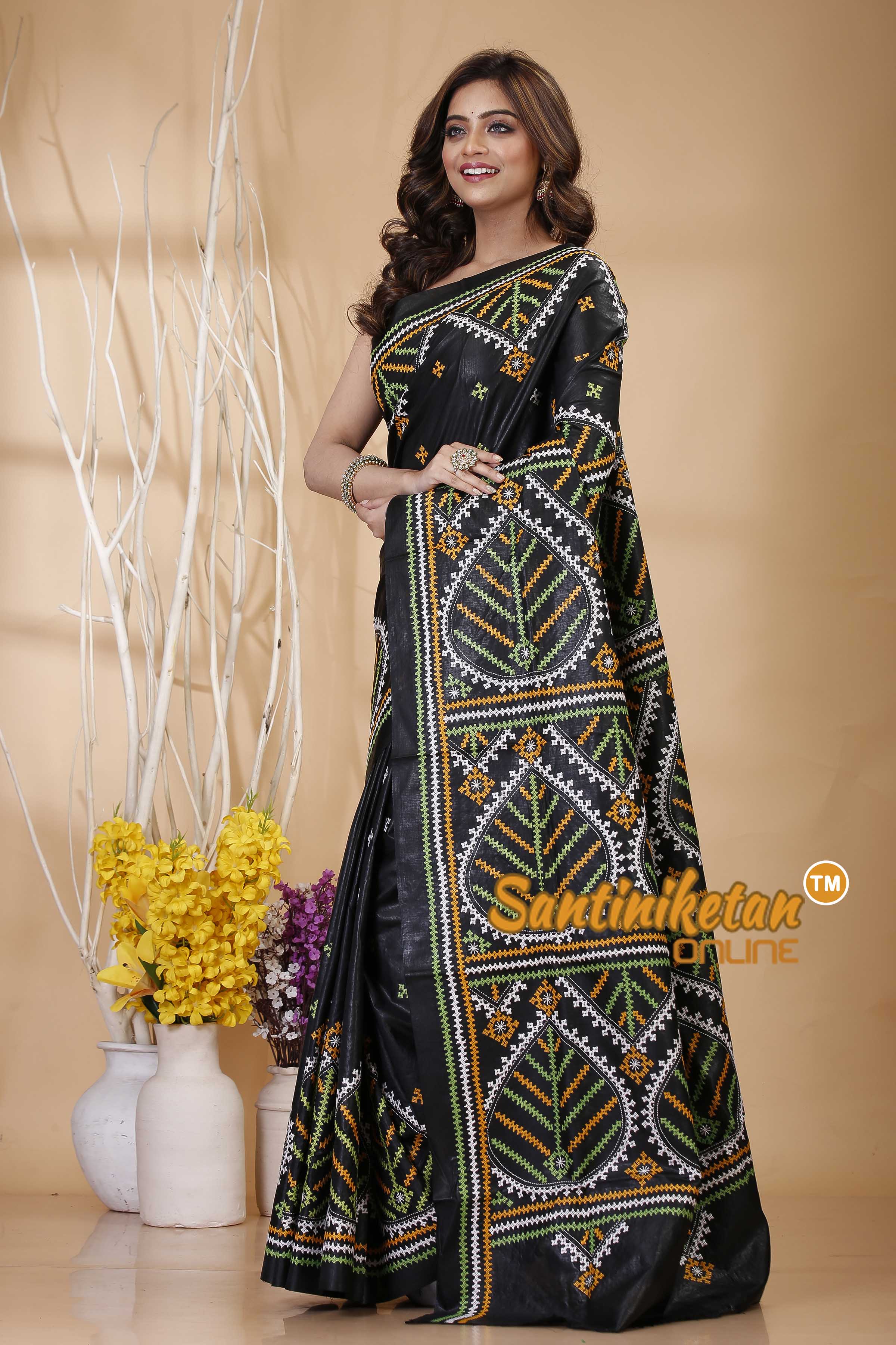 Pure Bangalore Silk Gujrati Stitch Saree SN202421145