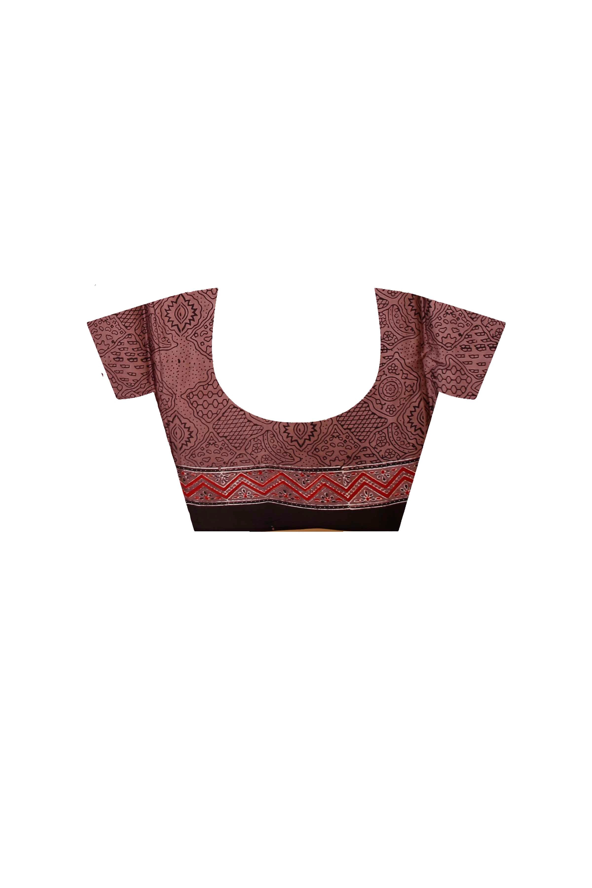 Ajrakh Hand Block On Modal Silk SN202521435