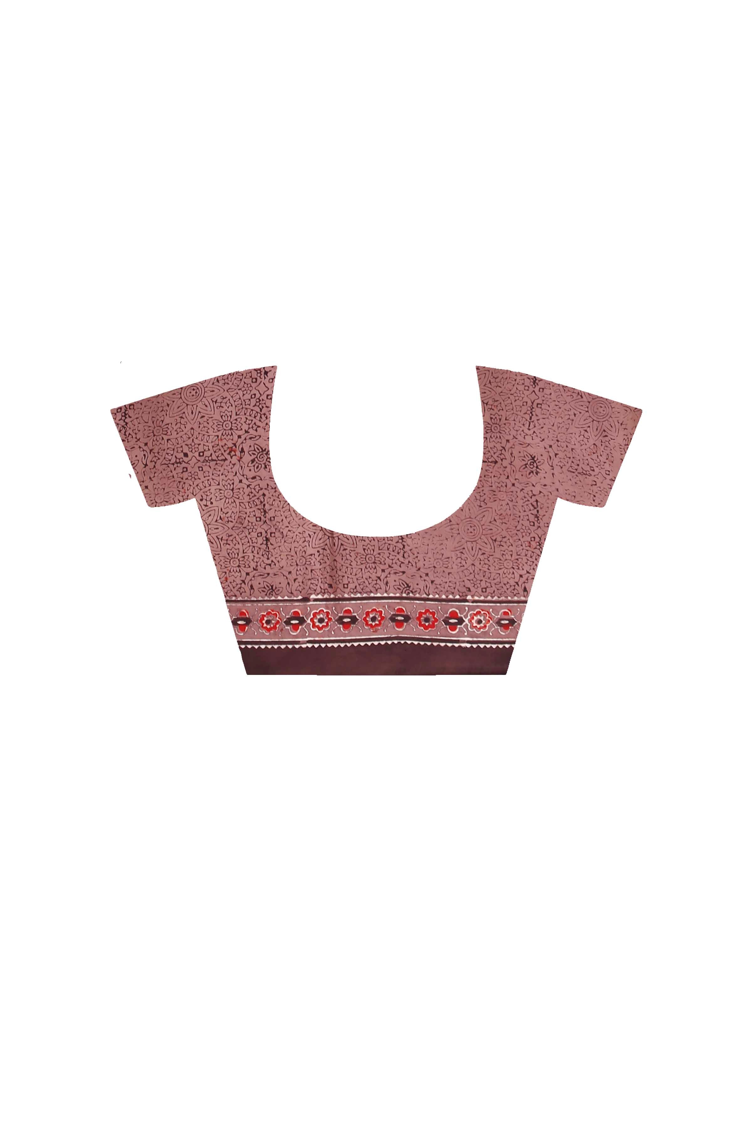 Ajrakh Hand Block On Modal Silk SN202521441
