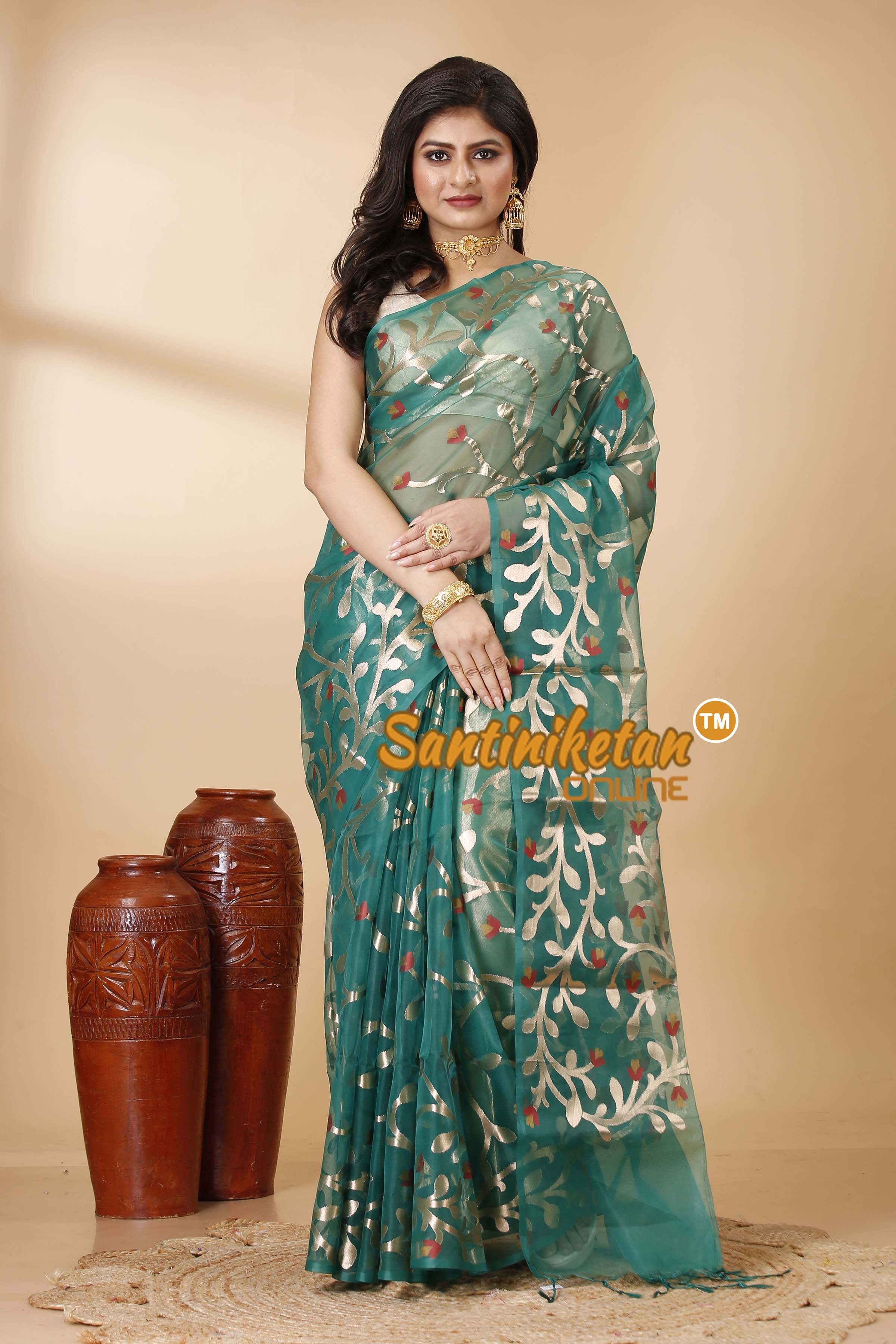 Resham Maslin Jamdani Saree SN202521758