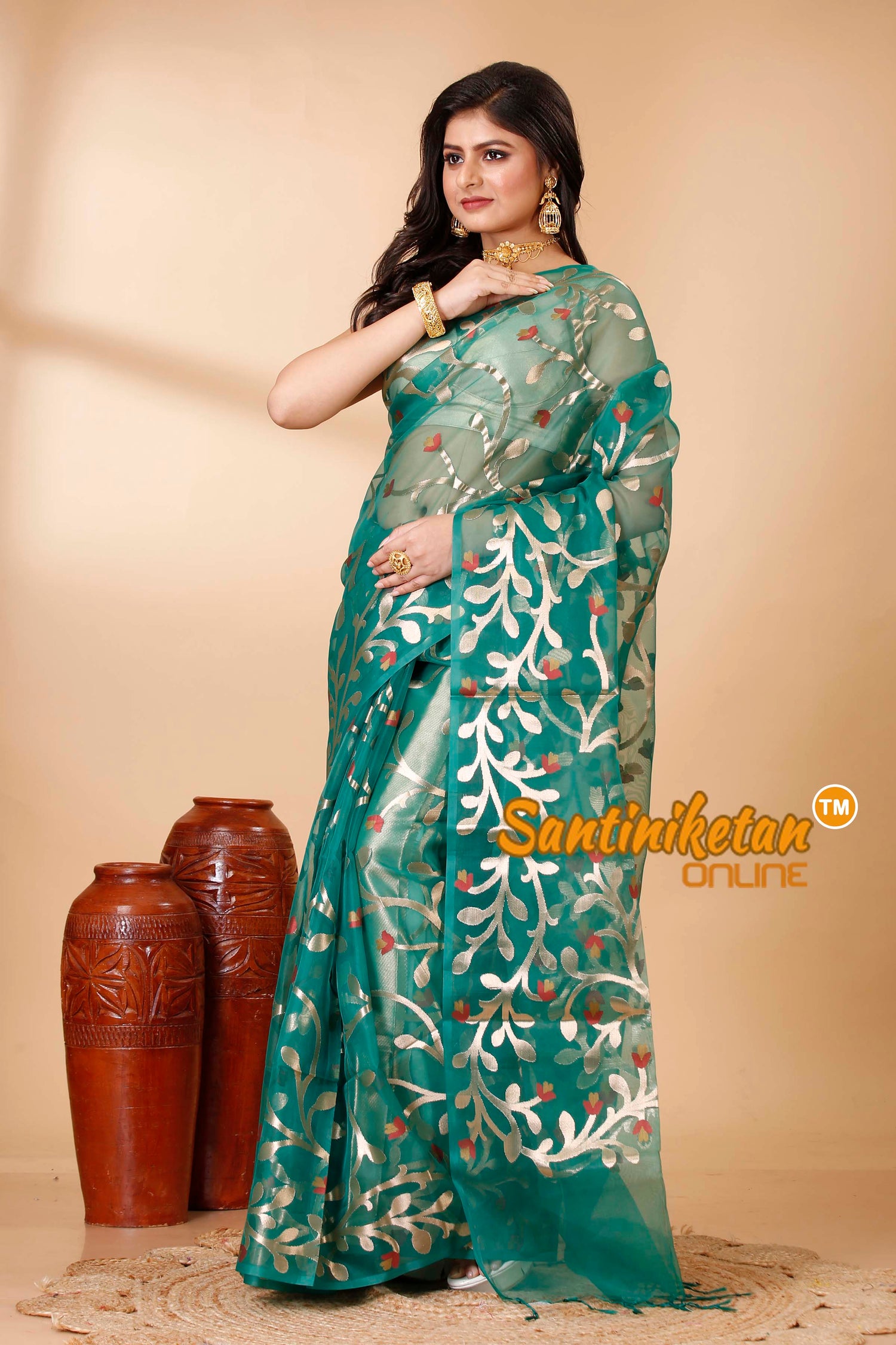 Resham Maslin Jamdani Saree SN202521758