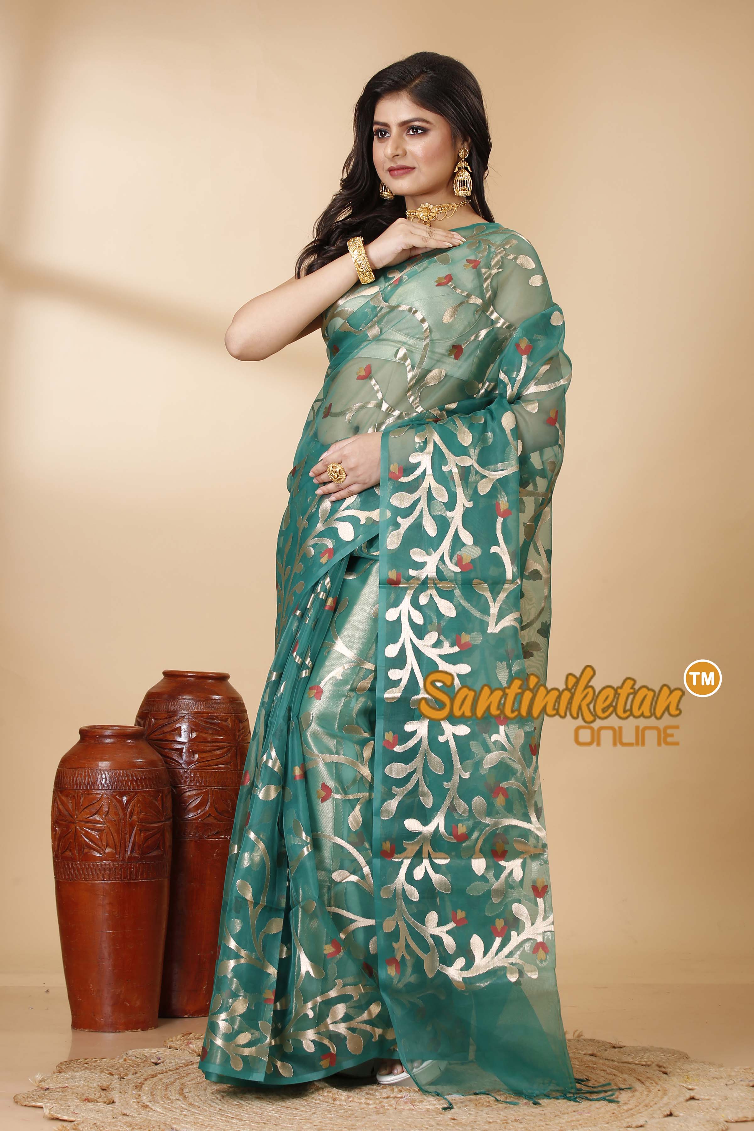 Resham Maslin Jamdani Saree SN202521758
