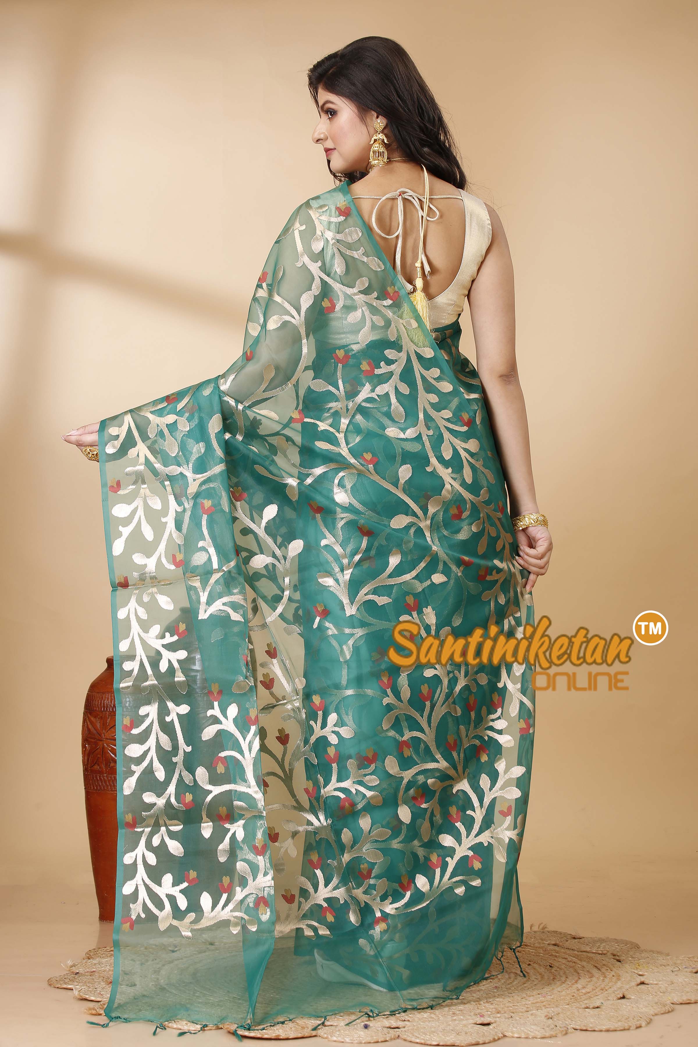 Resham Maslin Jamdani Saree SN202521758