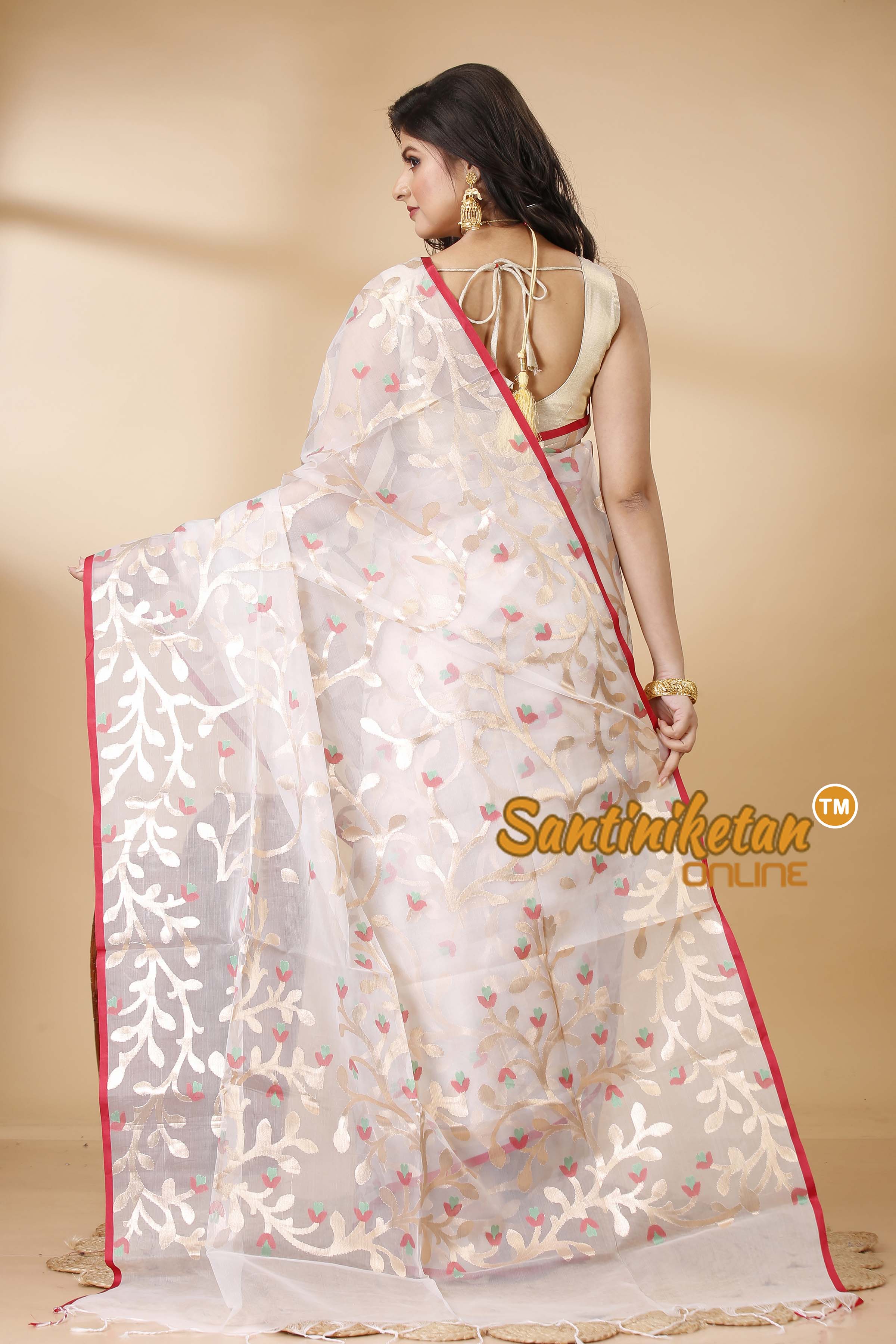 Resham Maslin Jamdani Saree SN202521764