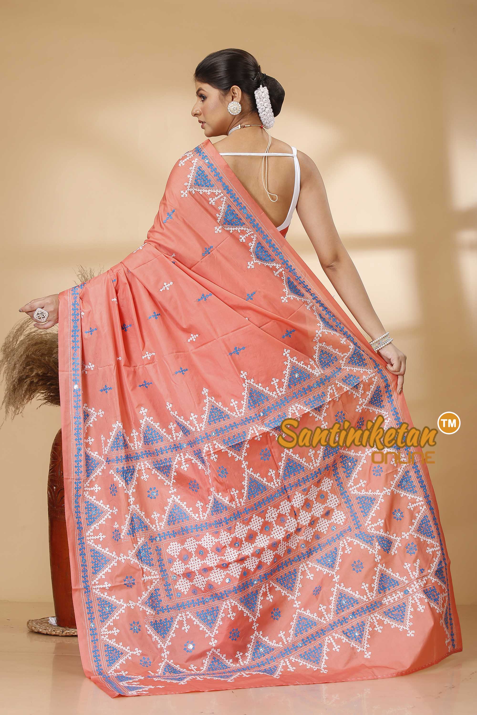 Butter Silk Gujrati Stitch Saree SN202521895