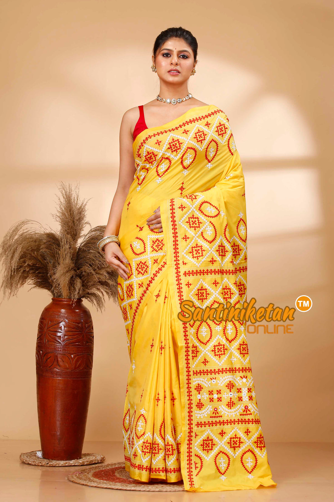 Butter Silk Gujrati Stitch Saree SN202521960