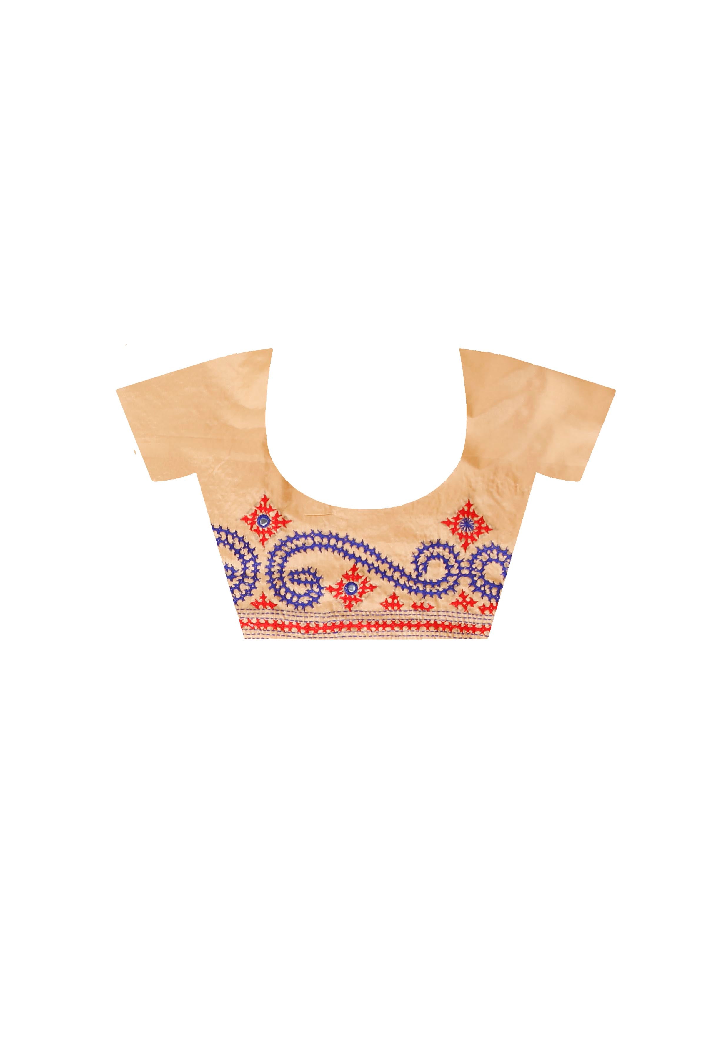 Butter Silk Gujrati Stitch Saree SN202521972