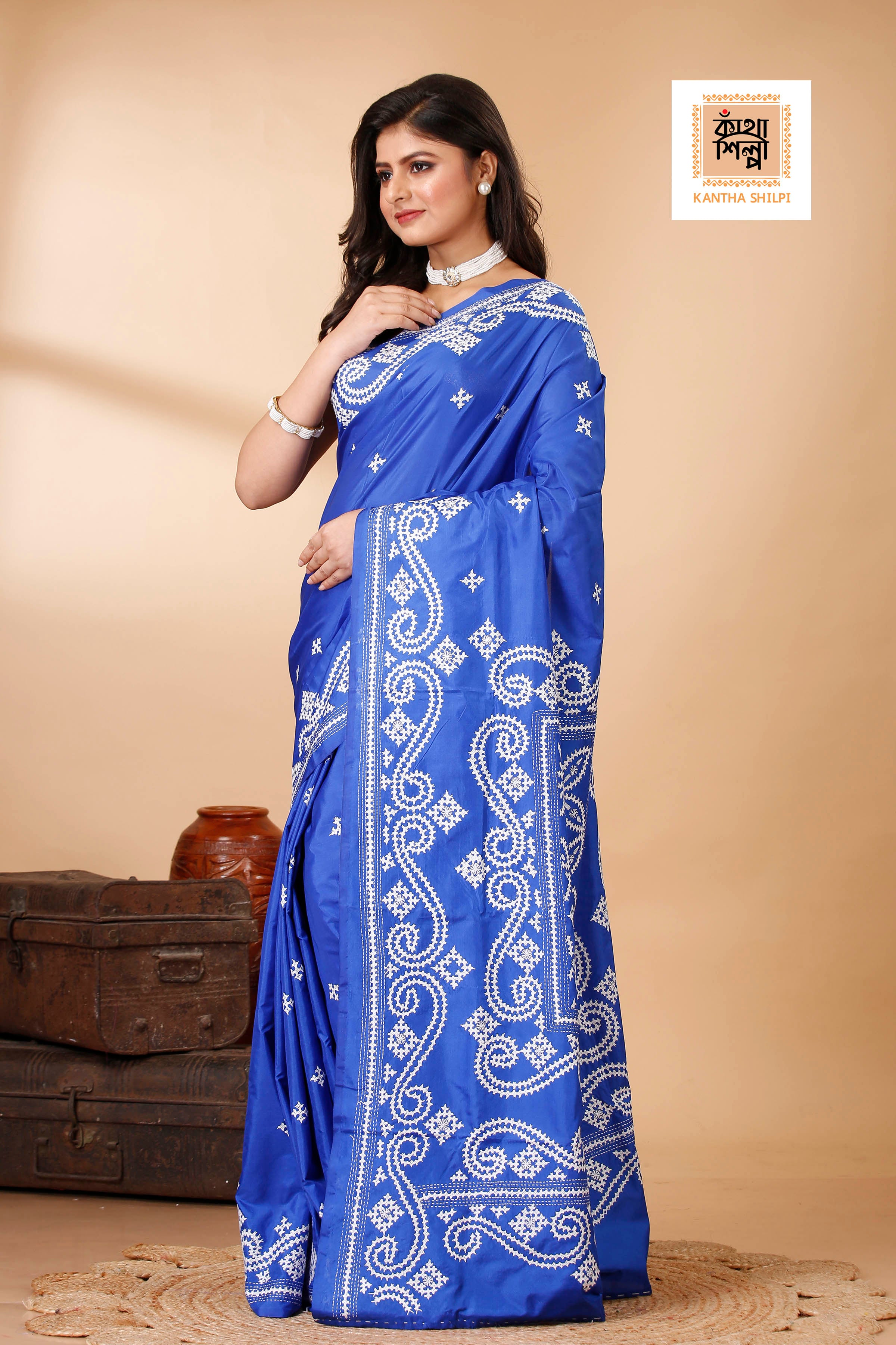 Bangalore Silk Gujrati Stitch Saree SN202522453