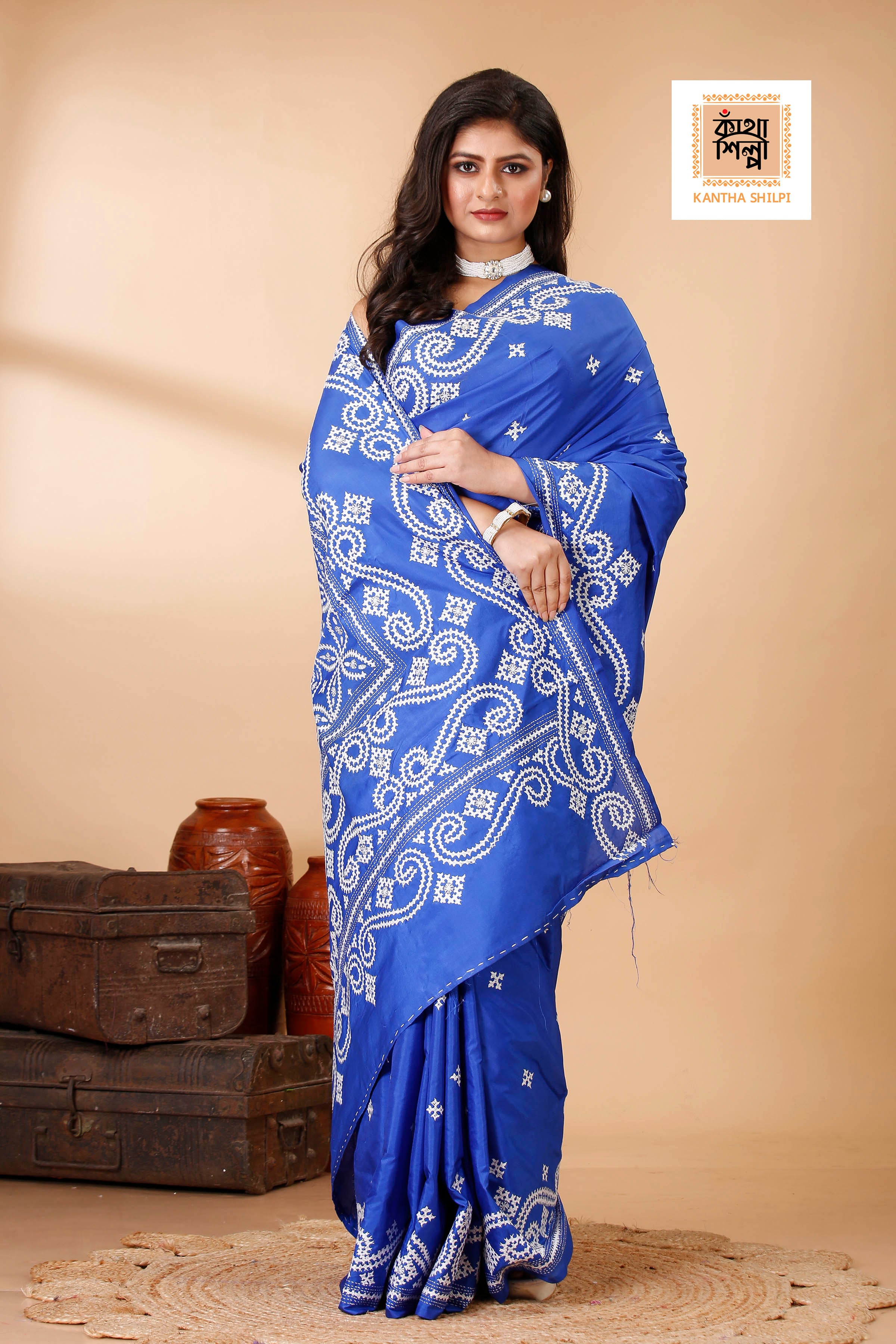 Bangalore Silk Gujrati Stitch Saree SN202522453