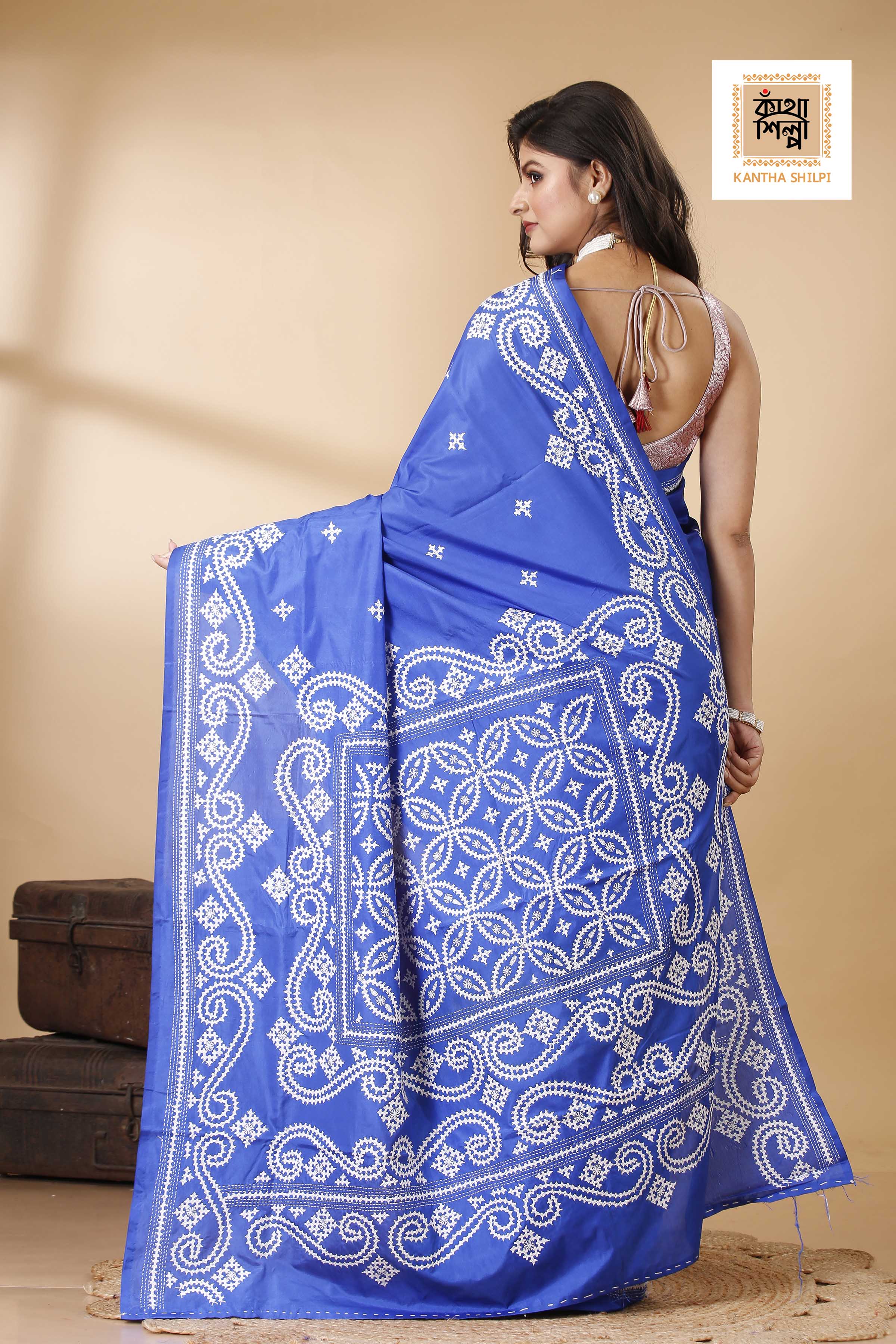 Bangalore Silk Gujrati Stitch Saree SN202522453