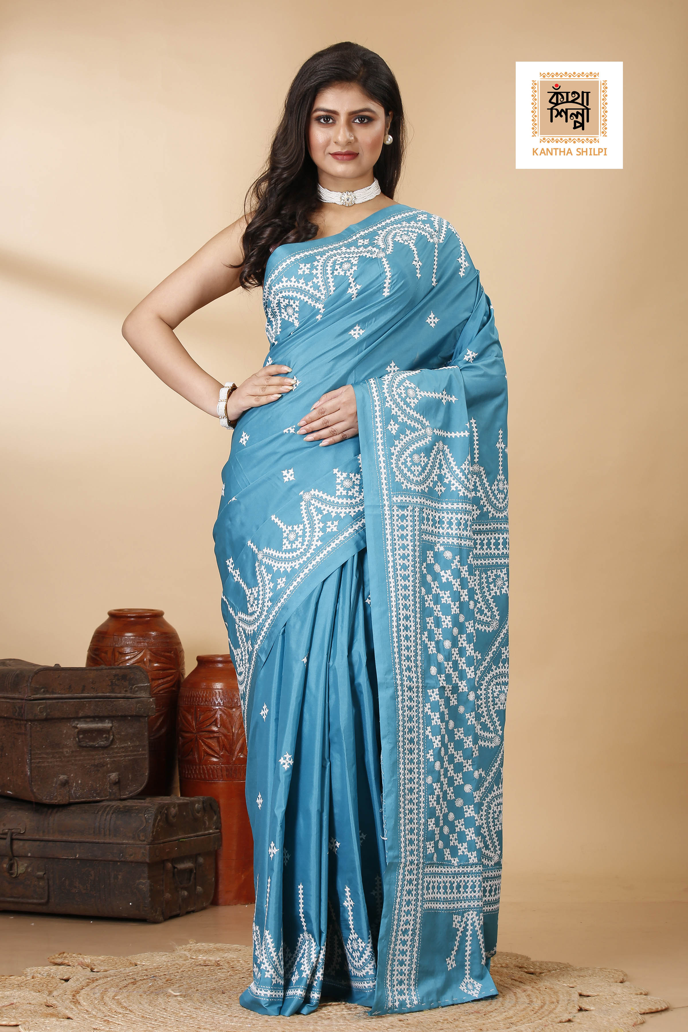Bangalore Silk Gujrati Stitch Saree SN202522459