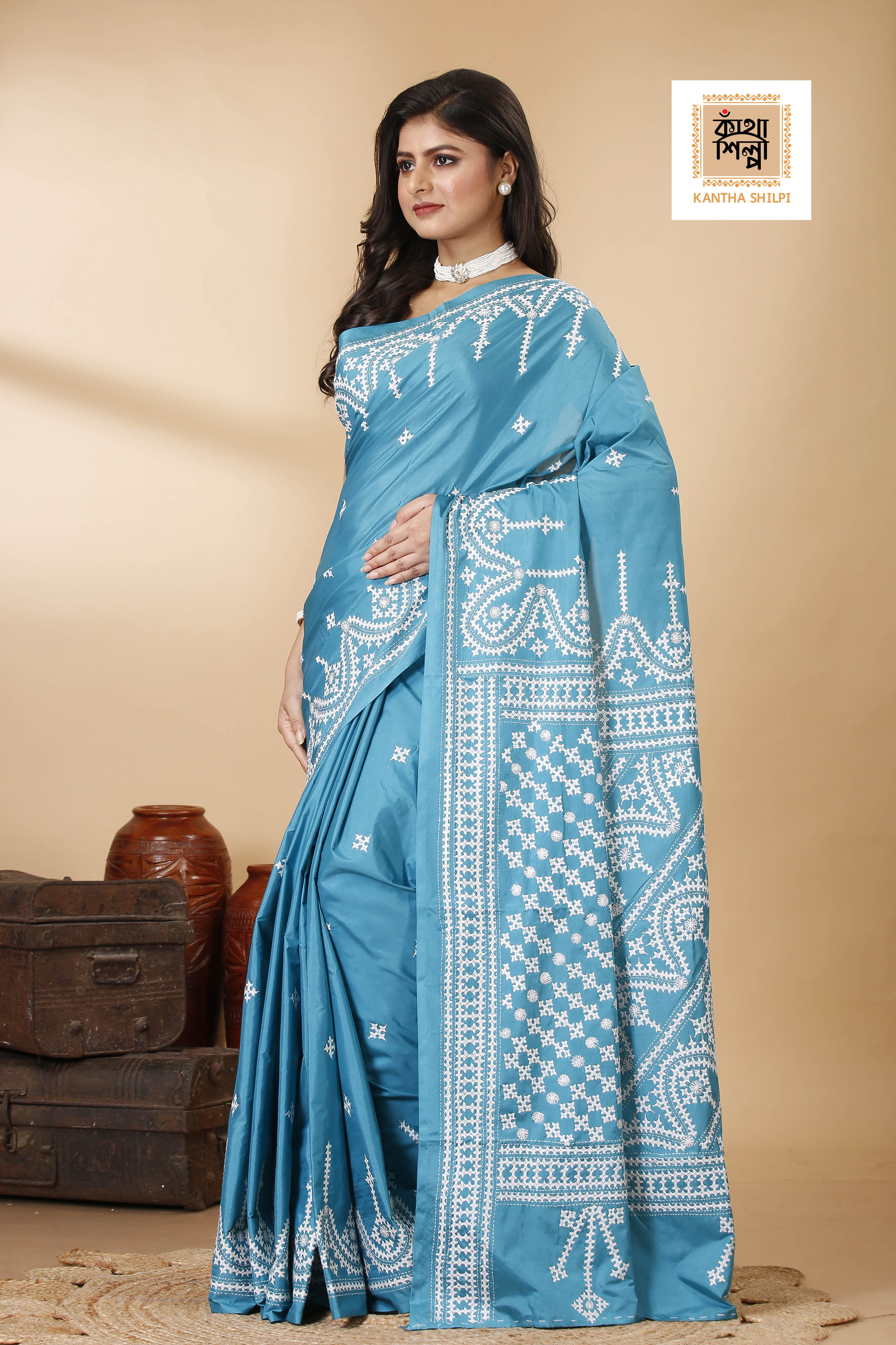 Bangalore Silk Gujrati Stitch Saree SN202522459