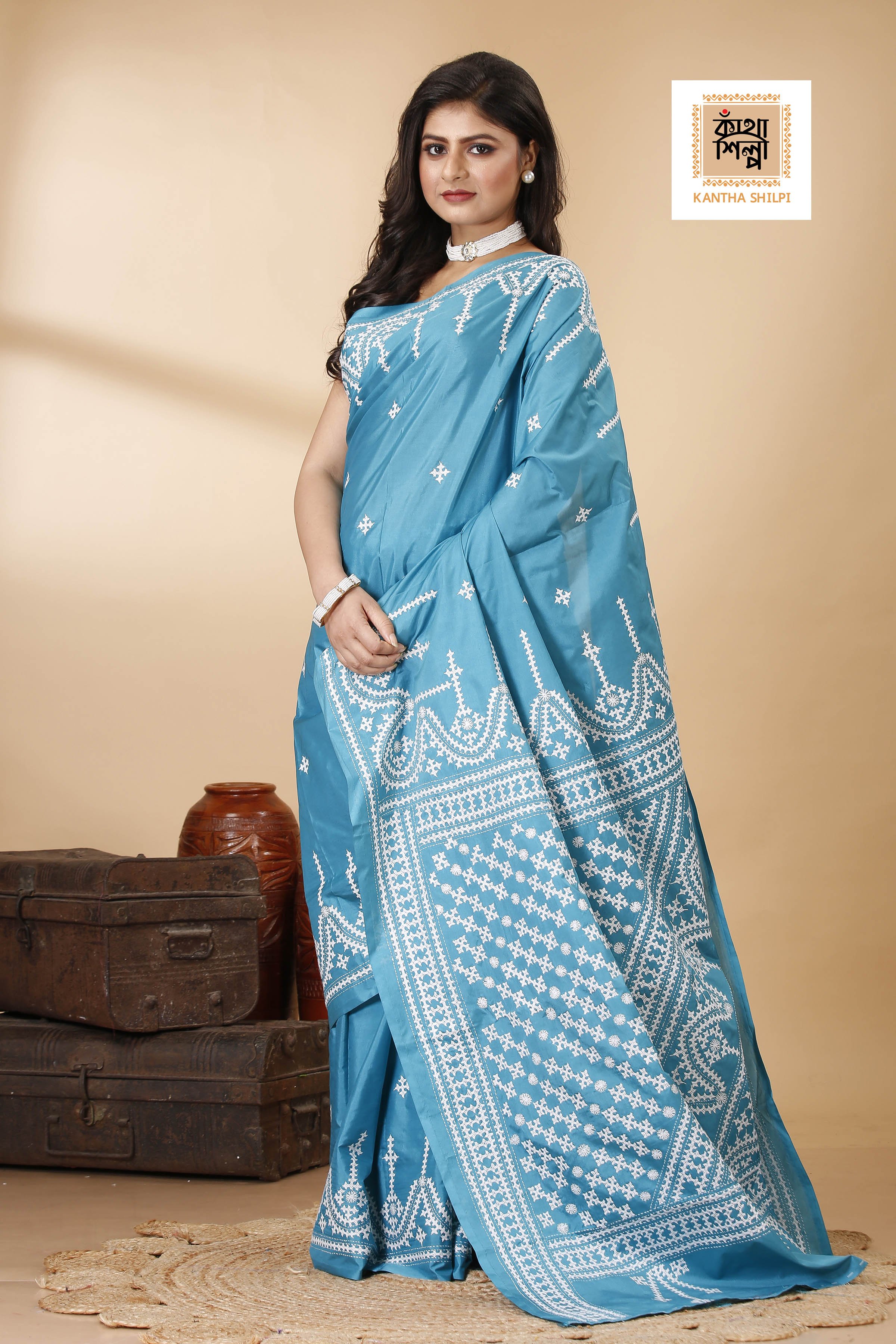 Bangalore Silk Gujrati Stitch Saree SN202522459