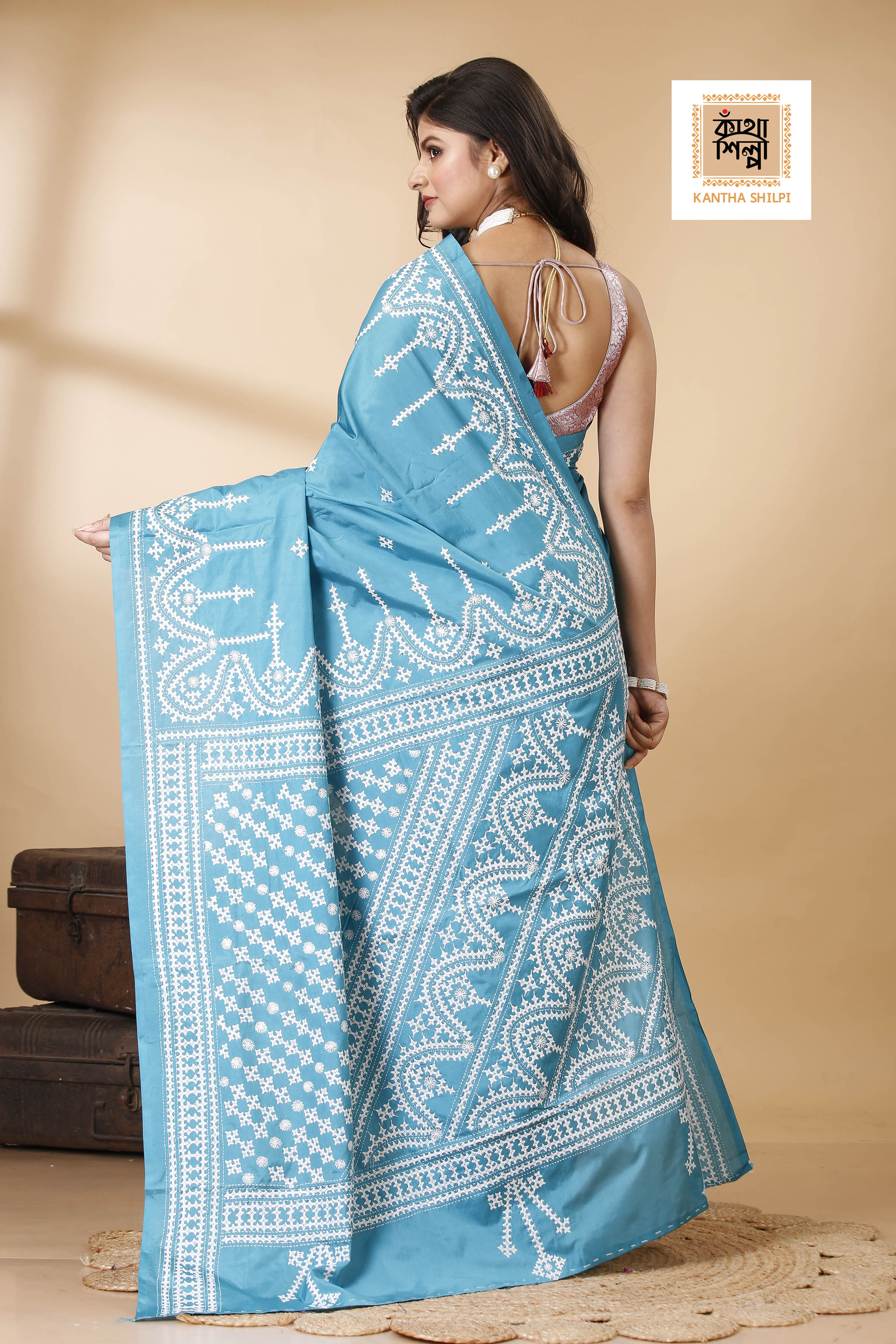 Bangalore Silk Gujrati Stitch Saree SN202522459