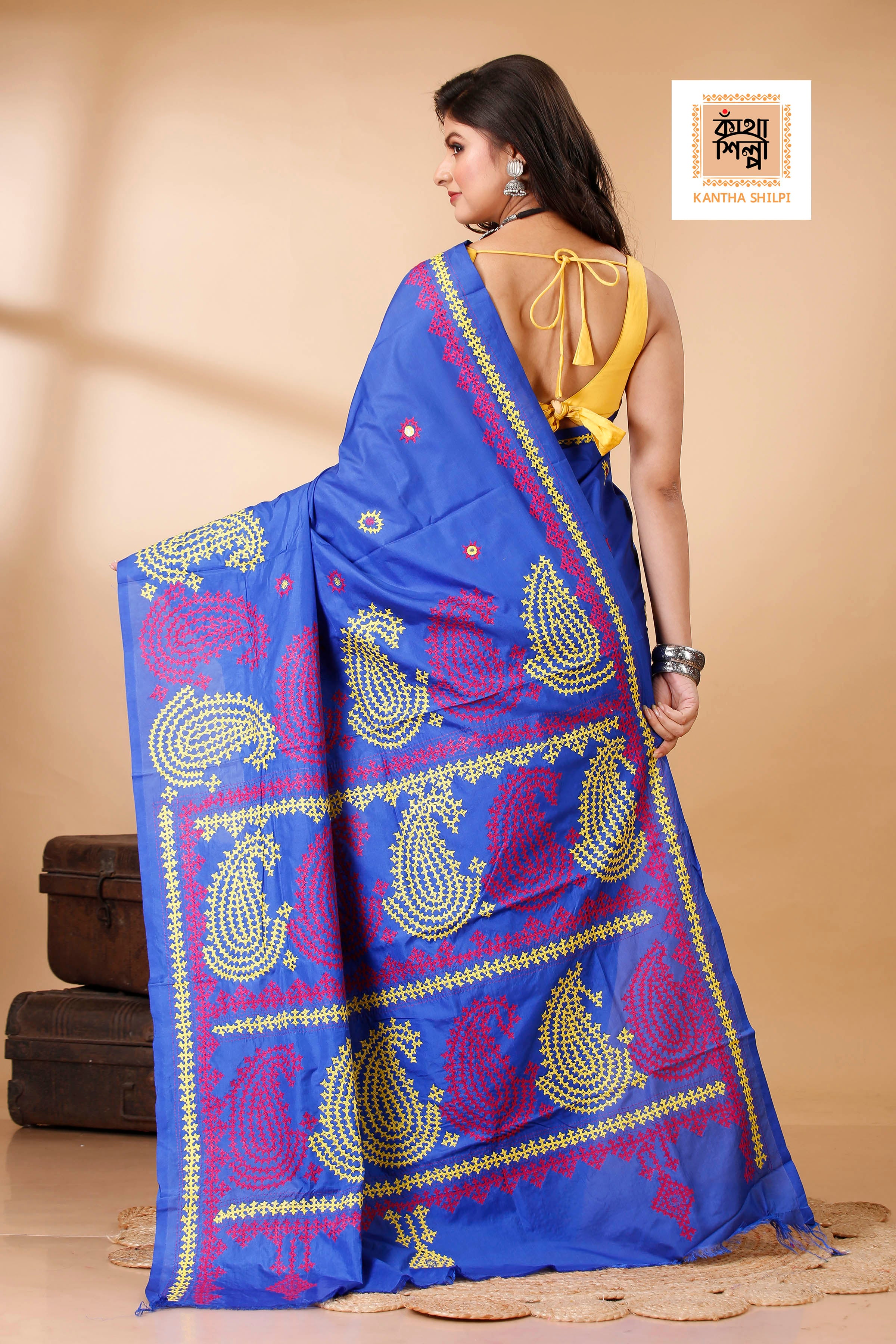 Bangalore Silk Gujrati Stitch Saree SN202522471