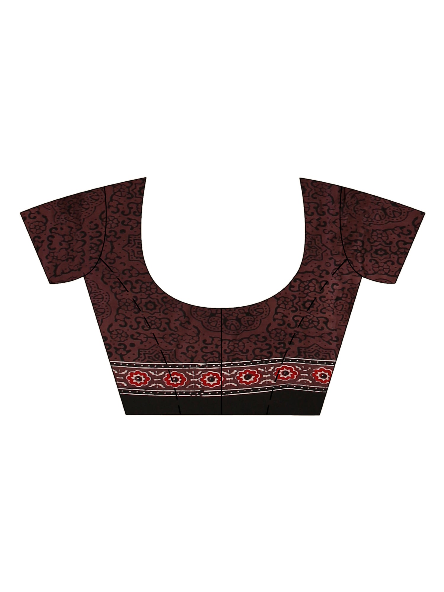 Ajrakh Hand Block On Modal Silk SN202522673