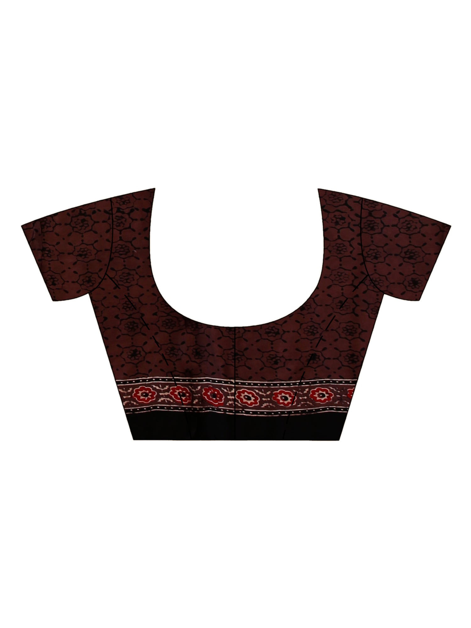 Ajrakh Hand Block On Modal Silk SN202522721