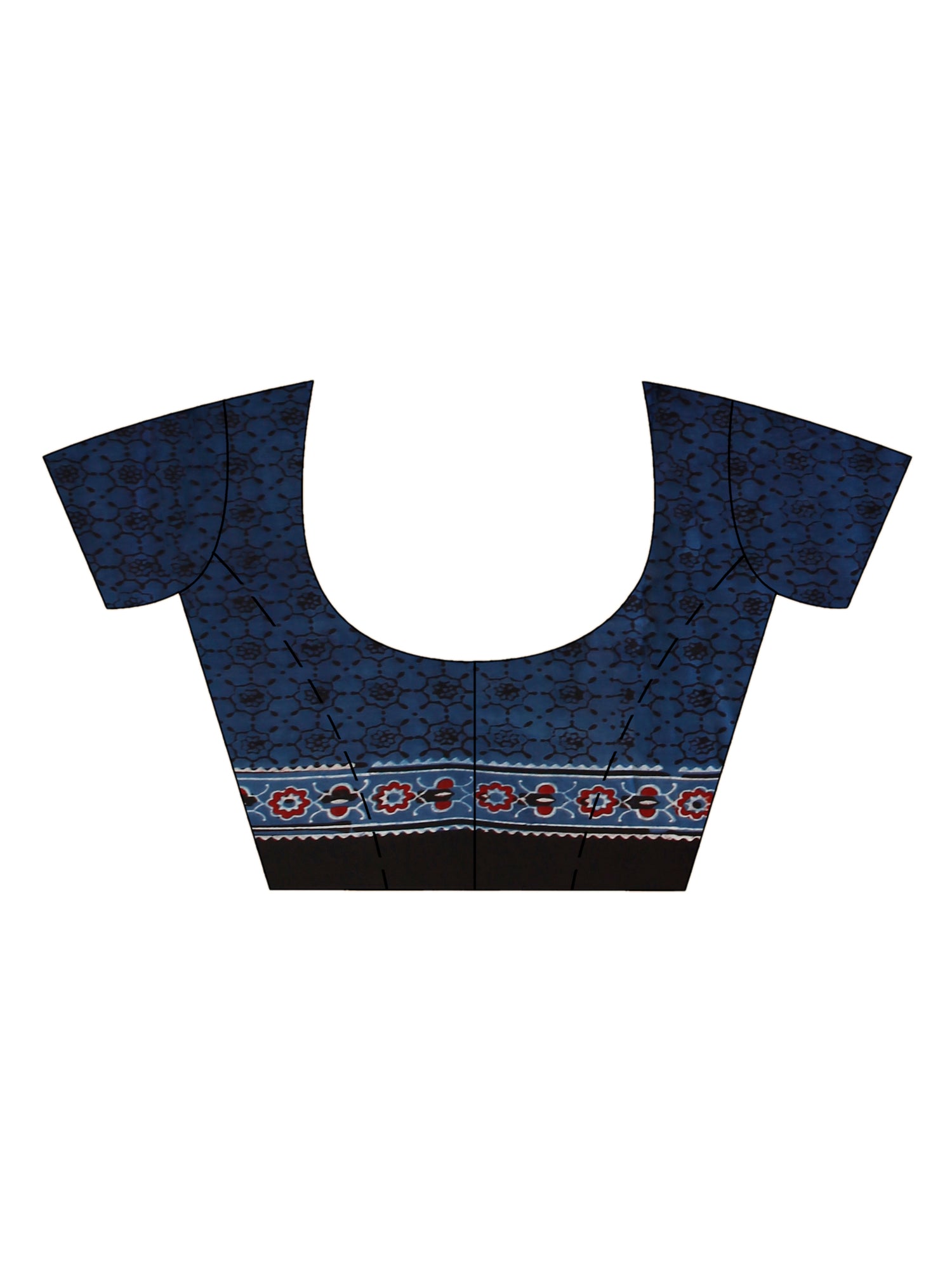 Ajrakh Hand Block On Modal Silk SN202522751
