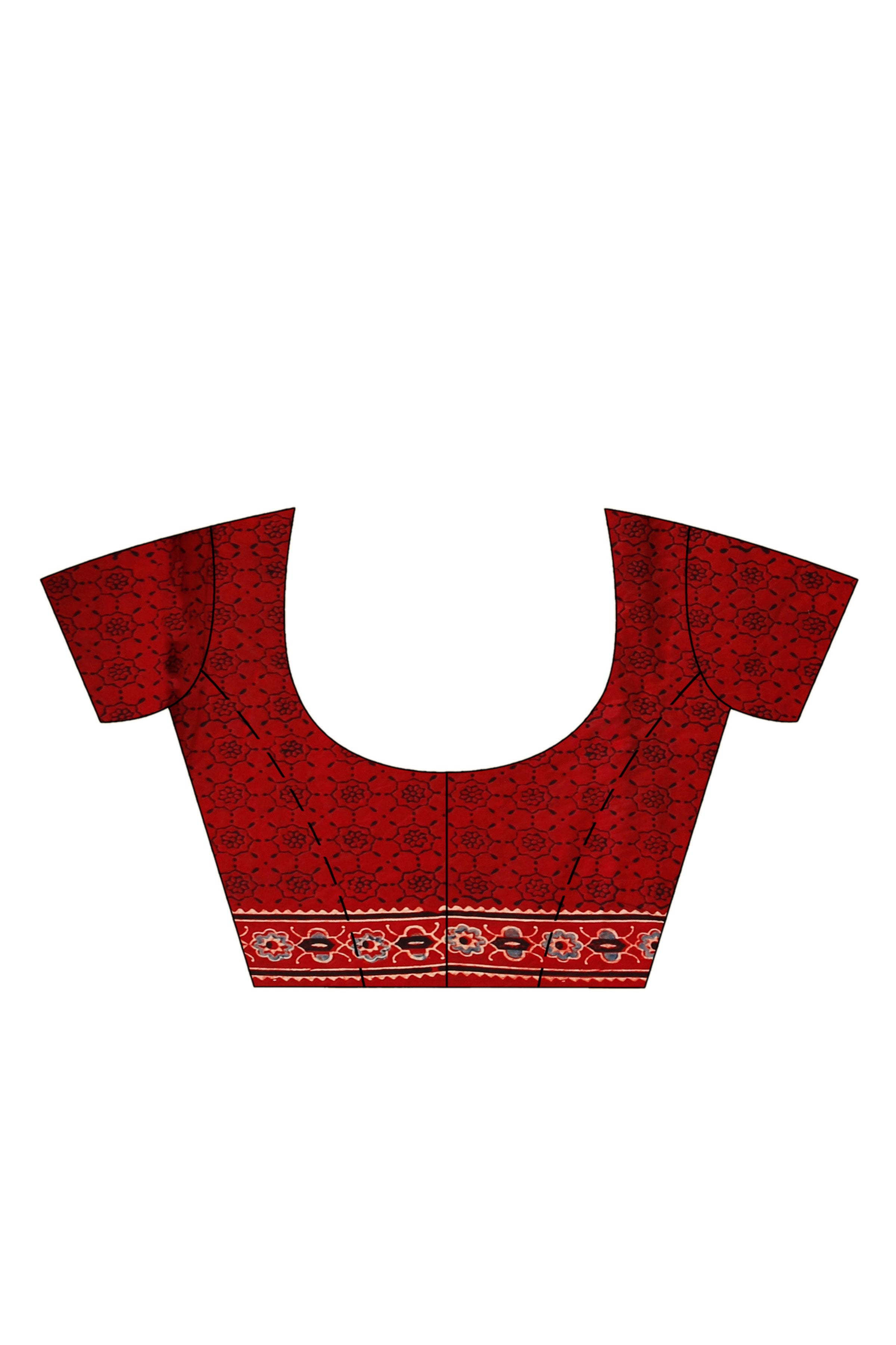 Ajrakh Hand Block On Modal Silk SN202522787
