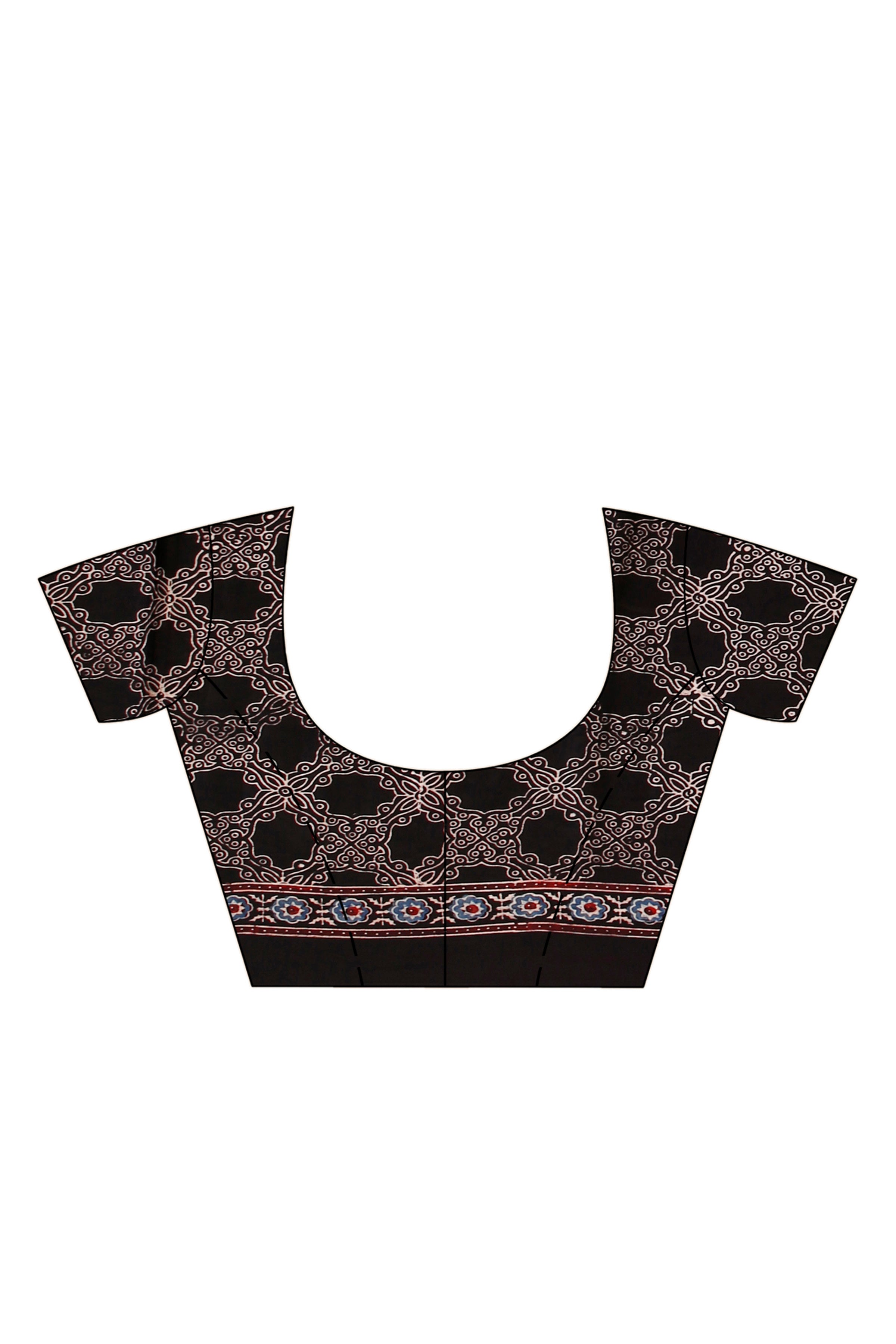 Ajrakh Hand Block On Modal Silk SN202522847