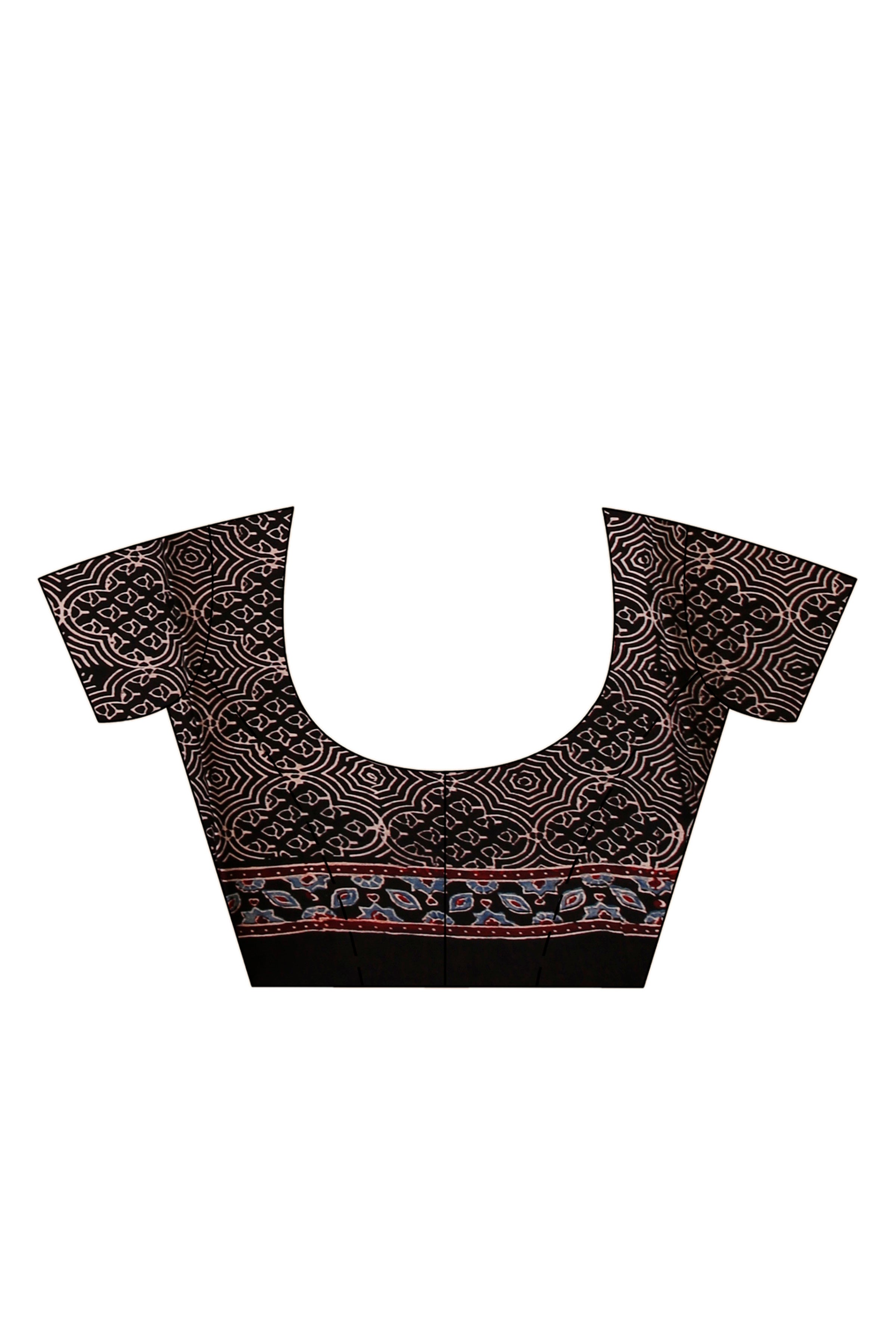 Ajrakh Hand Block On Modal Silk SN202522883