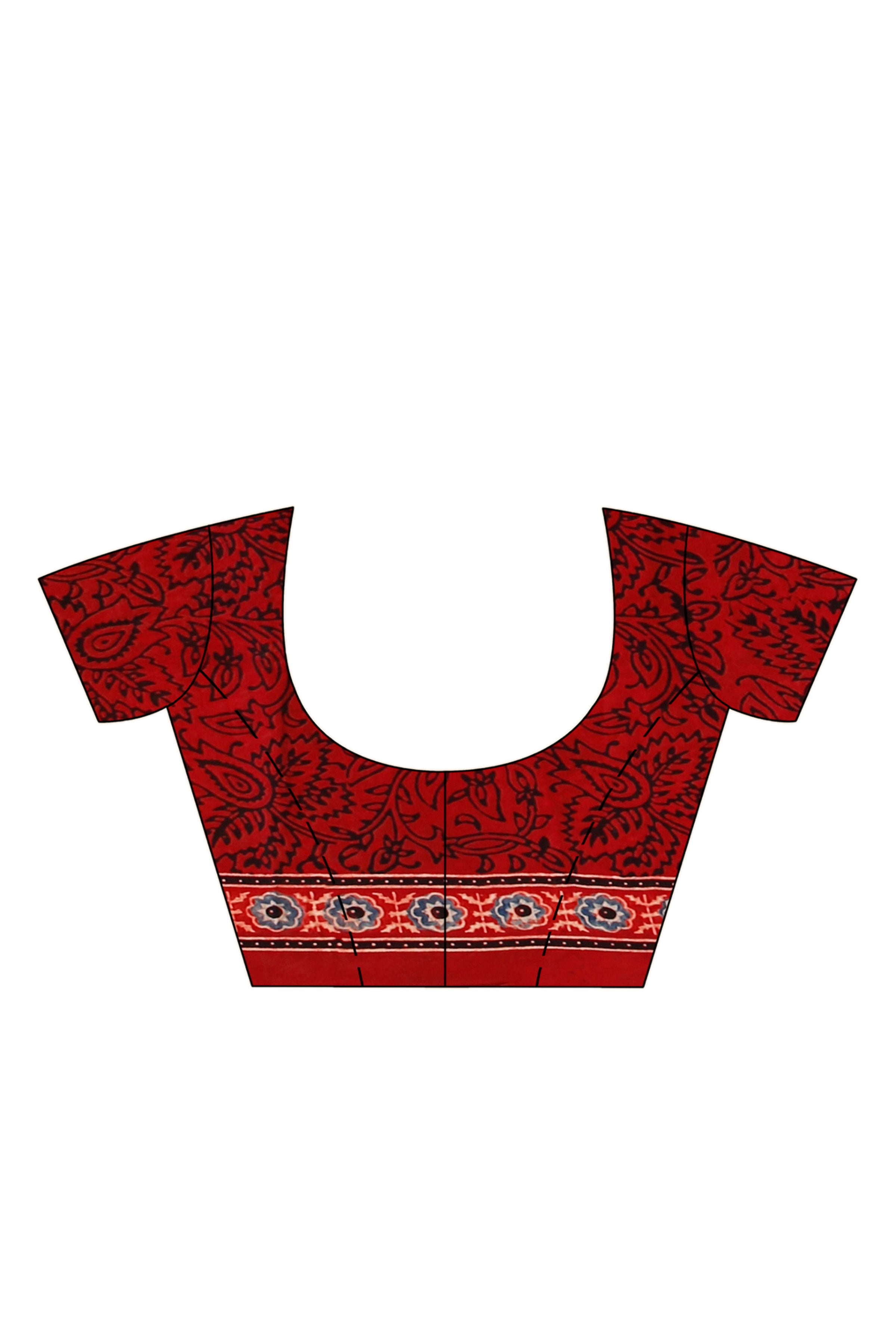 Ajrakh Hand Block On Modal Silk SN202522895